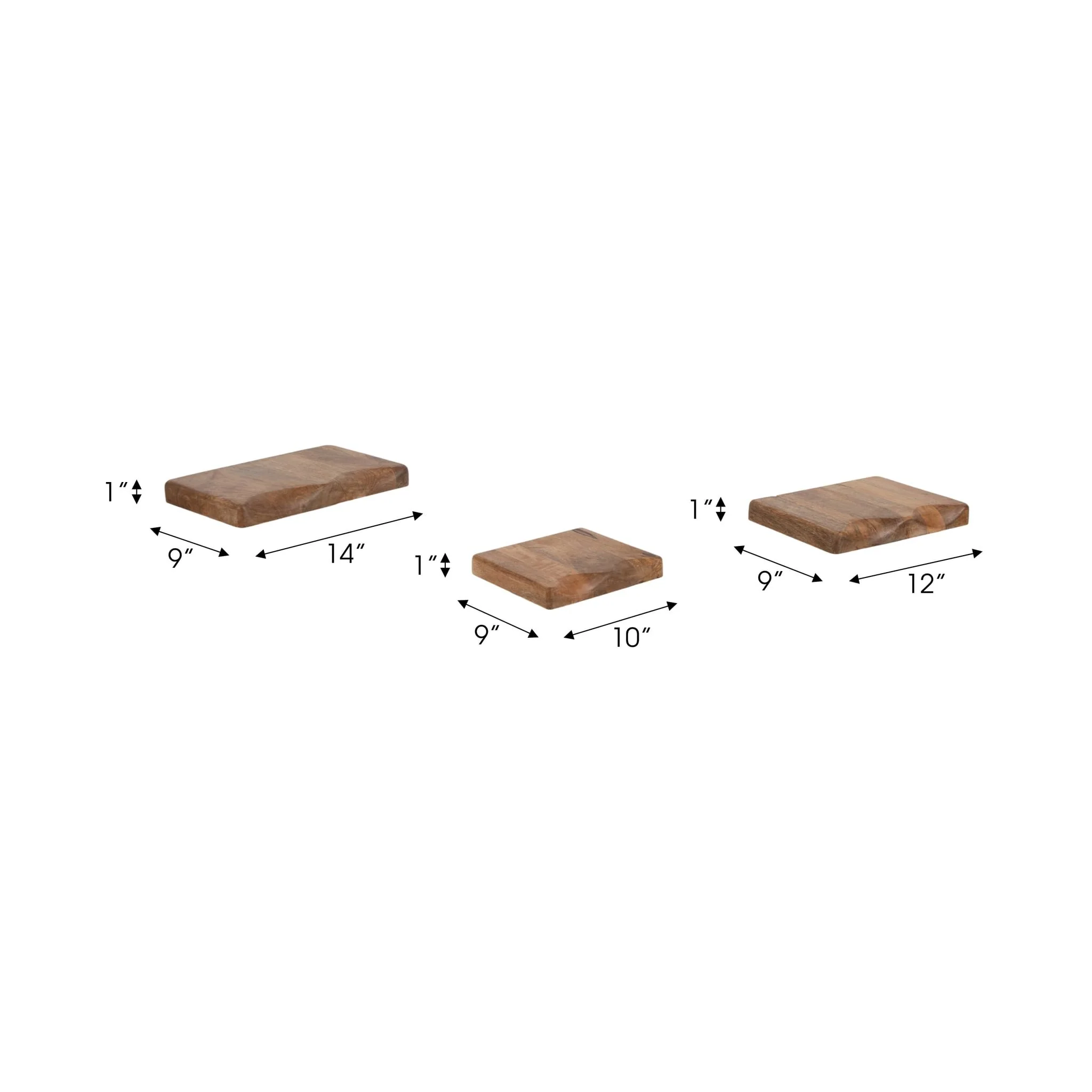 S/3 Mango Wood Shelves, Brown - Image 7