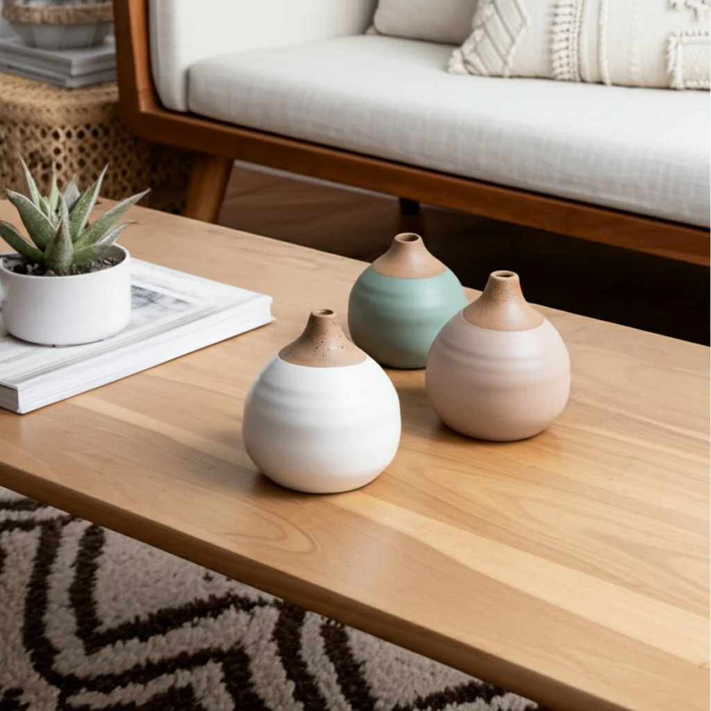 S/3 Matte Bud Vases, Creme/drk Sage/cotton White - Image 10