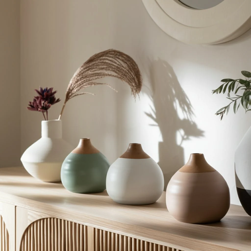 S/3 Matte Bud Vases, Creme/drk Sage/cotton White - Image 12