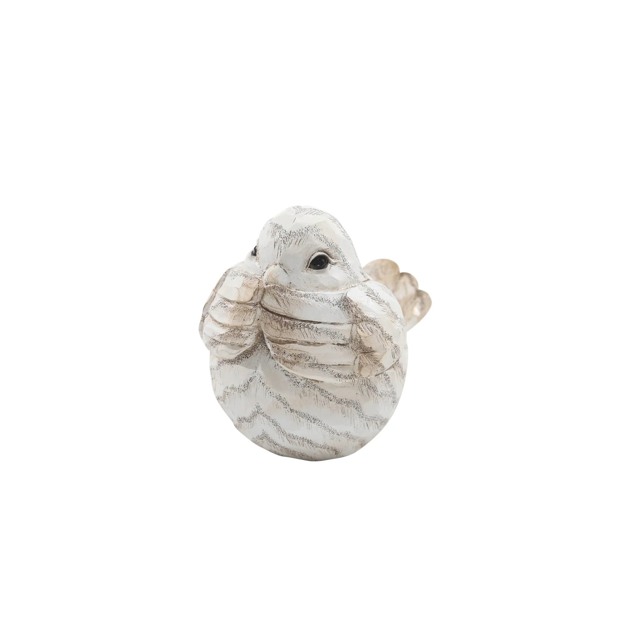 S/3 Resin Decorative Birds 6",cream - Image 5