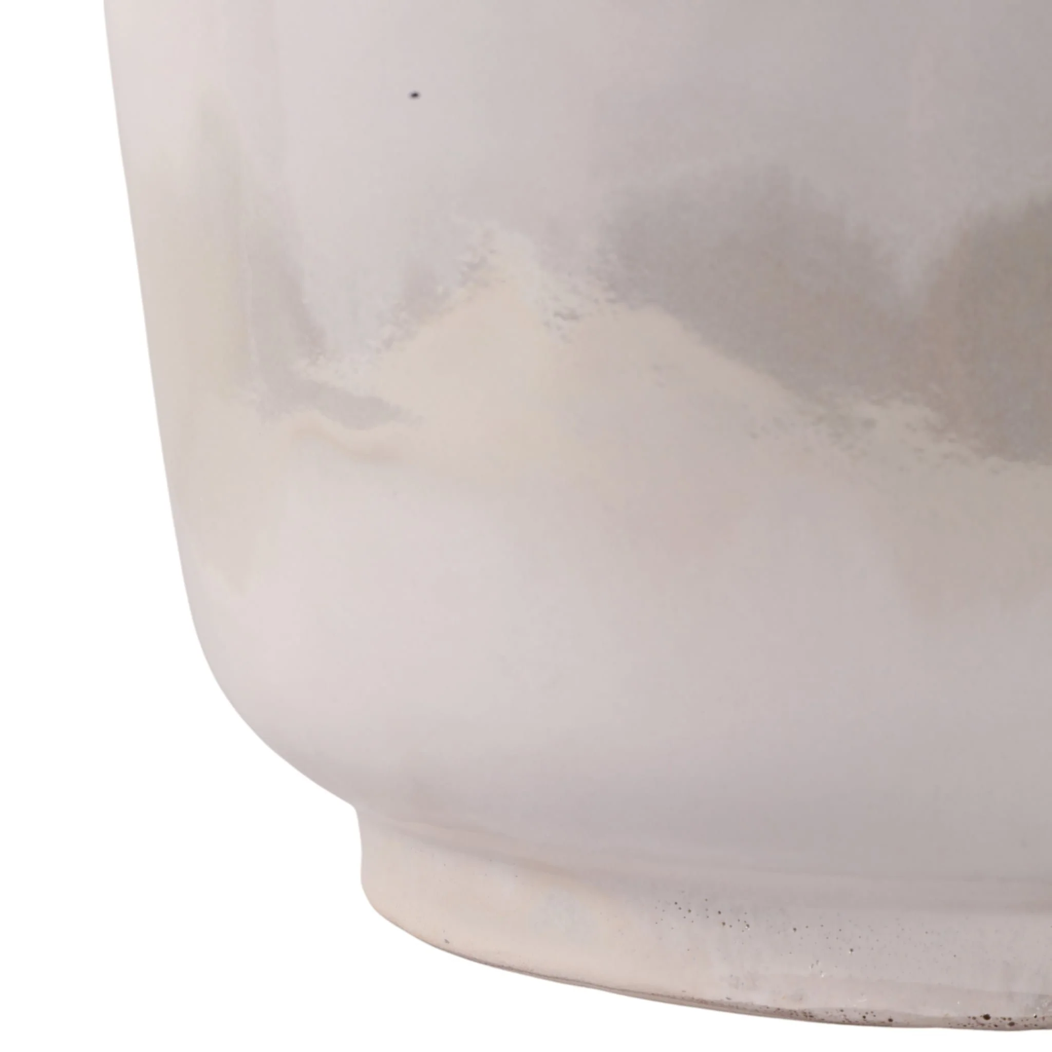 S/4 6/8/10/12" Reactive Luster Planters, Ivory - Image 5