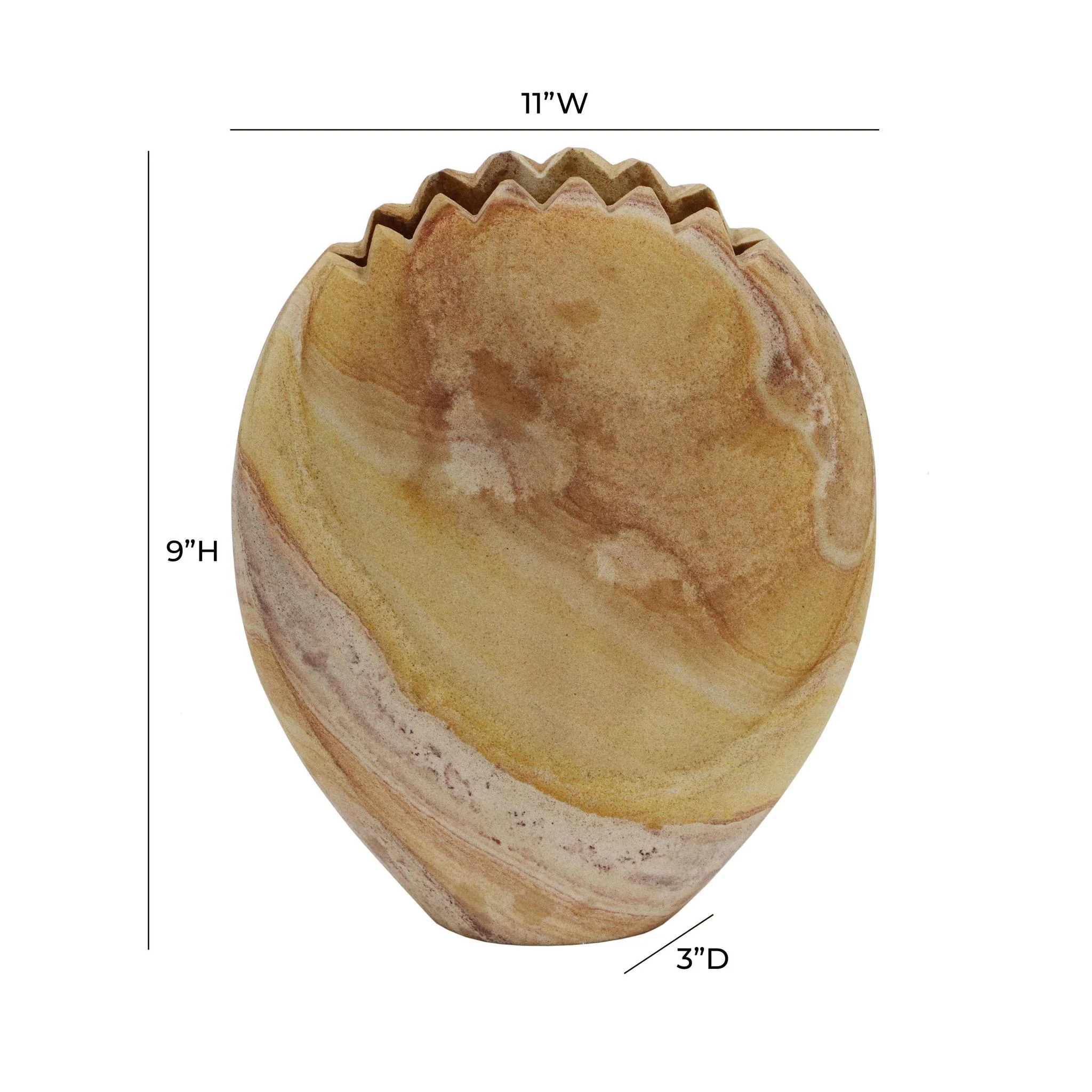 Saava Mantis Stone Vase in Sandstone - Image 6