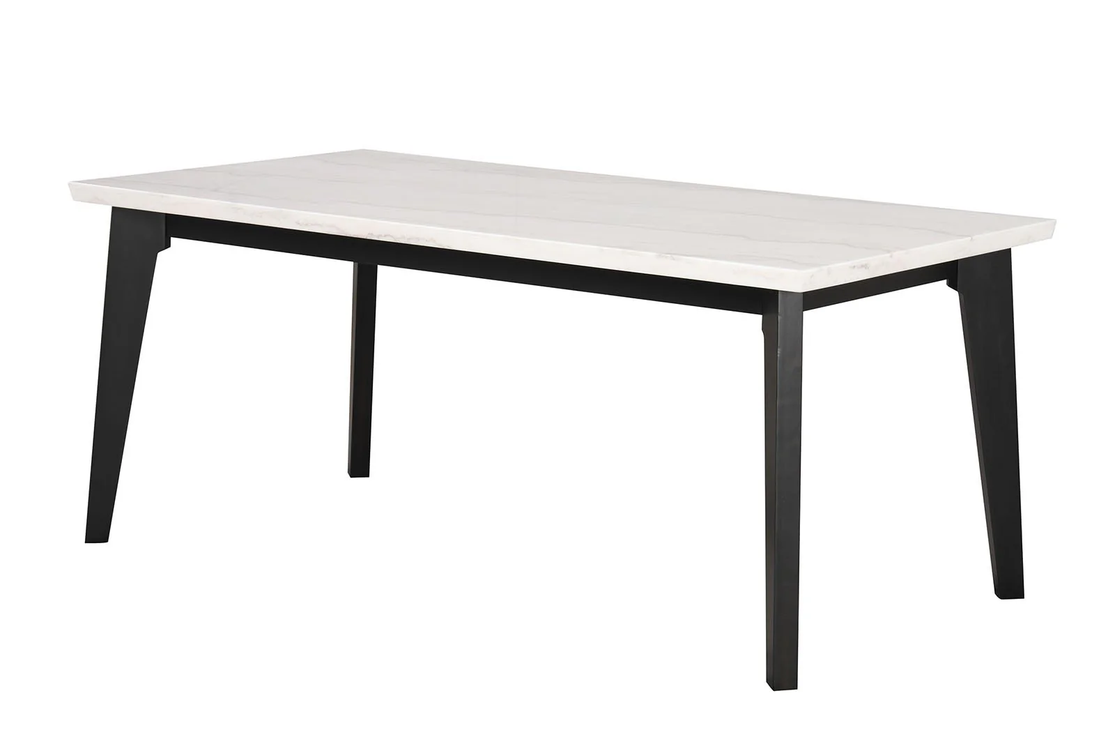 Sabro Rect Dining Table w/ Marble Top, Black/White - Image 2