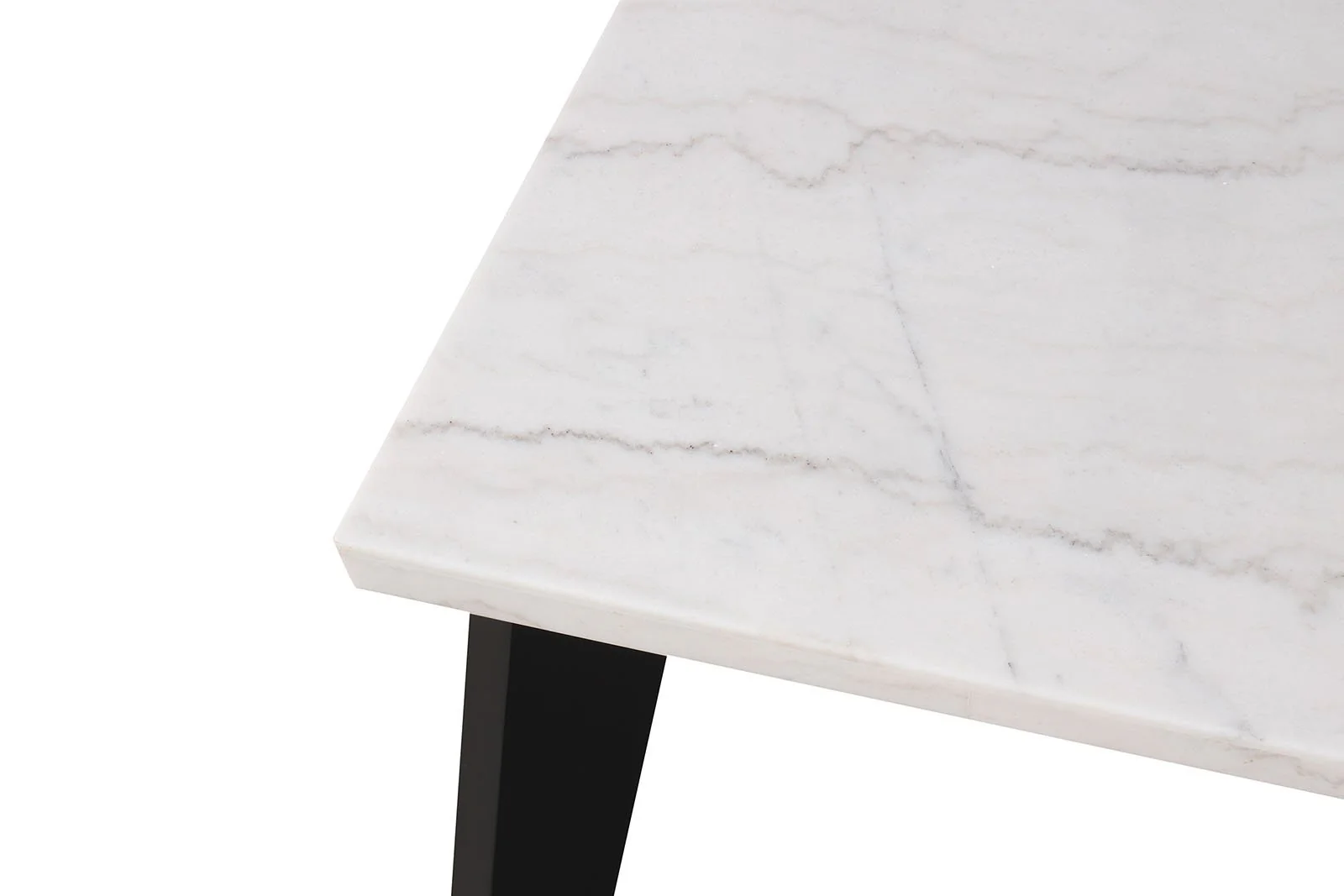 Sabro Rect Dining Table w/ Marble Top, Black/White - Image 6