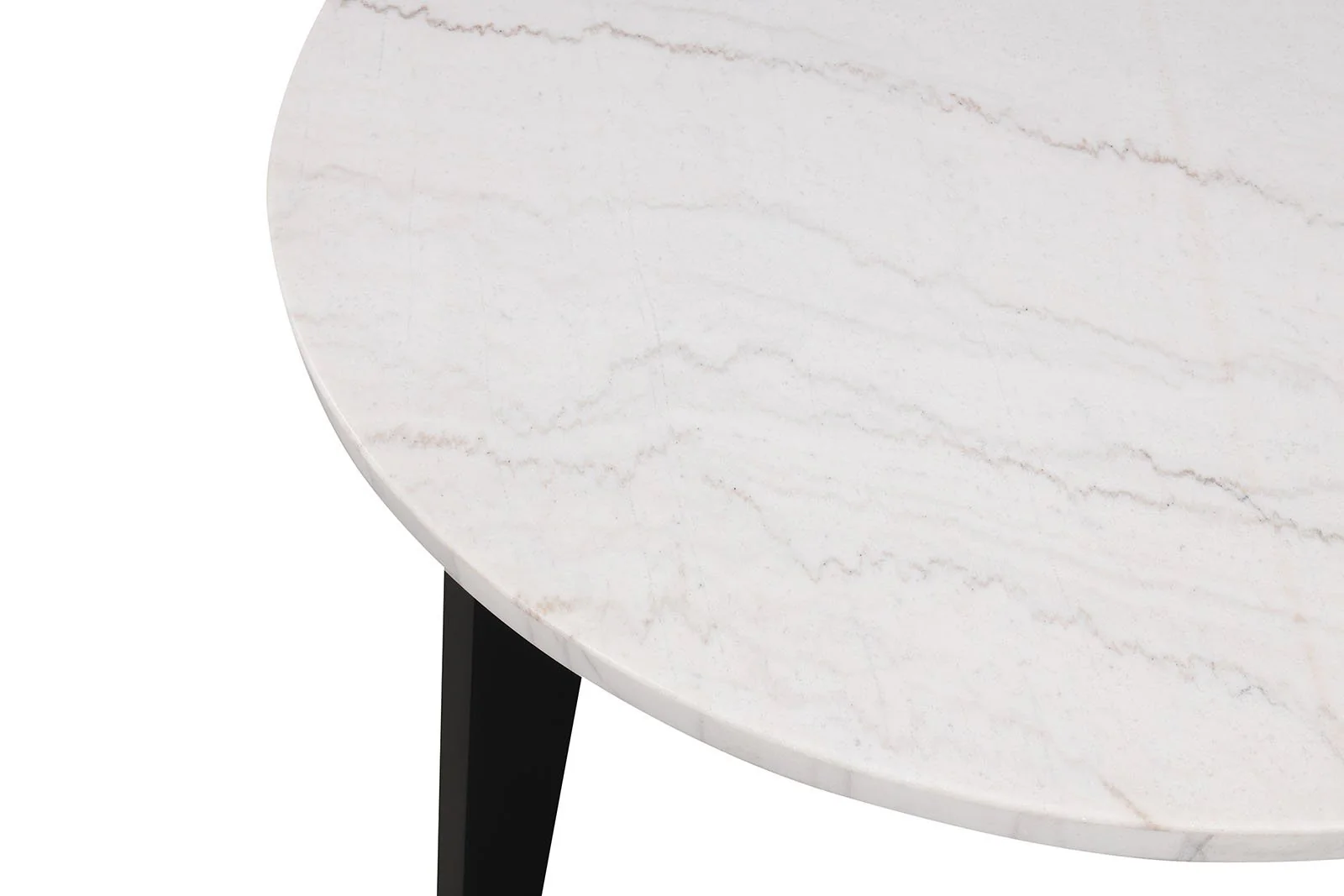 Sabro Round Dining Table w/ Marble Top, Black/White - Image 5