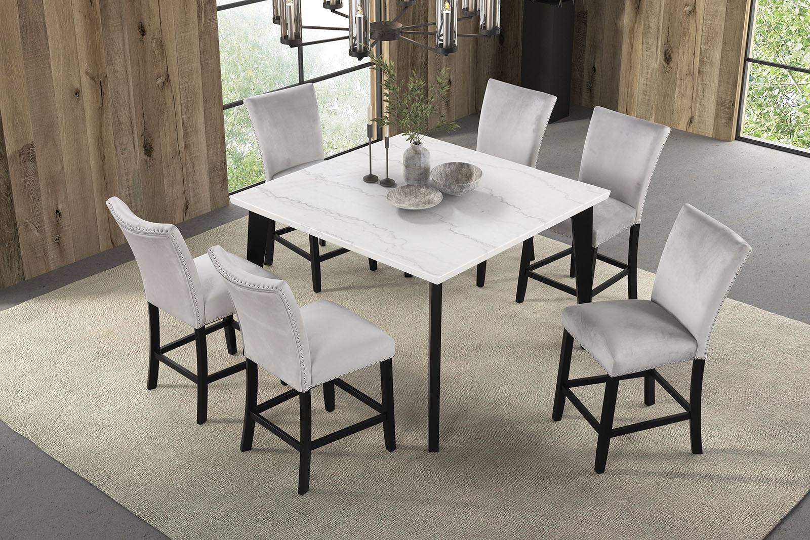 Sabro Square Counter Ht. Table, Black/White - Image 2