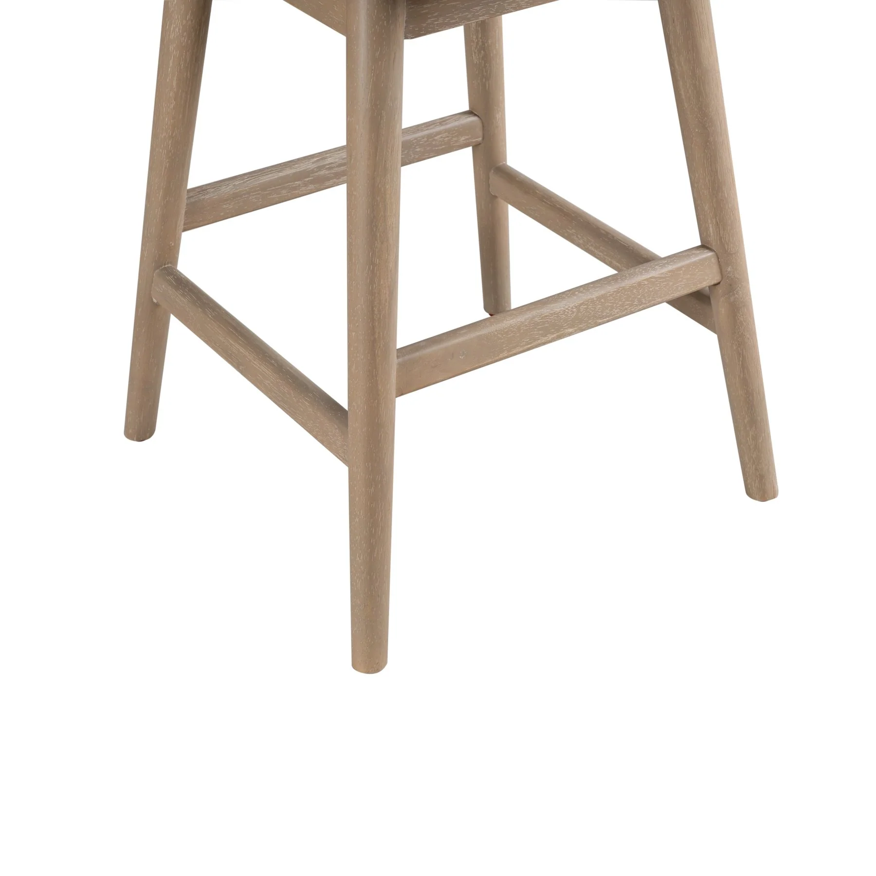 Sadie Solid Wood Upholstered 26" Counter Height Swivel Barstool with Ancient Stone Fabric Seat - Image 5