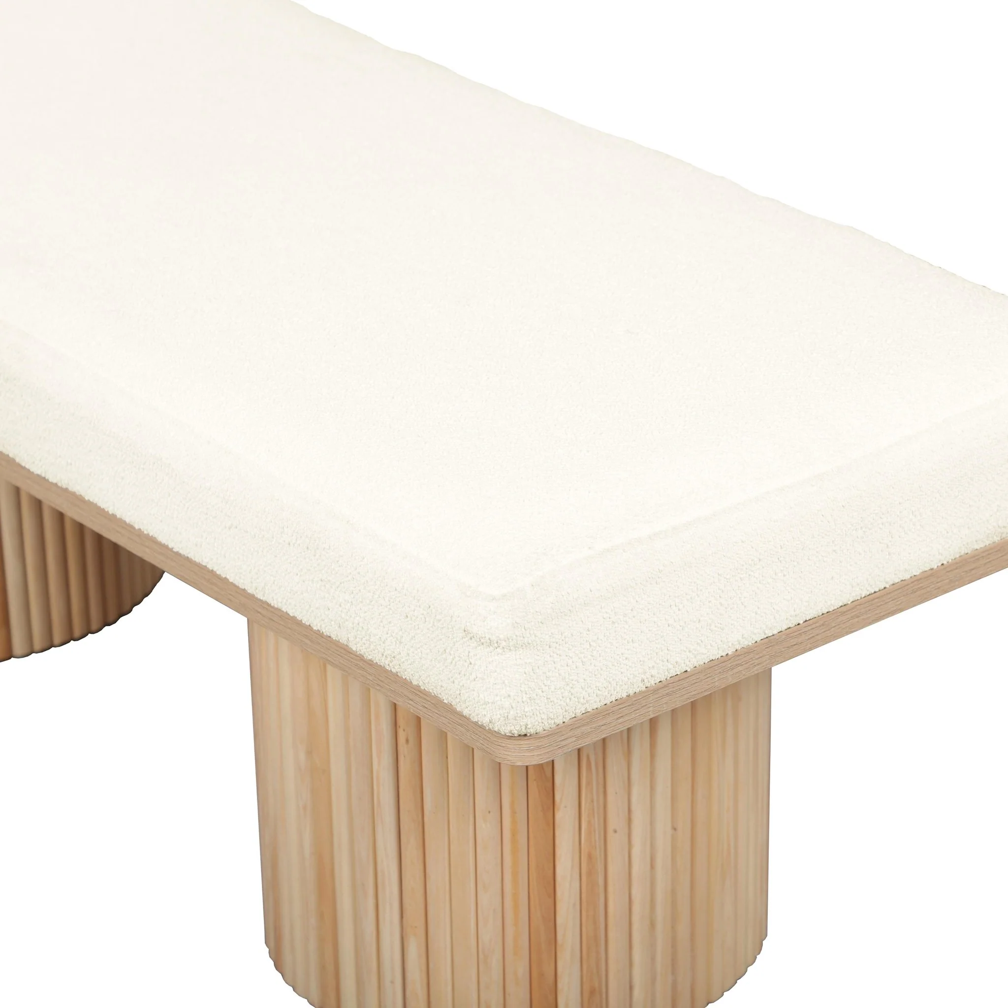 Sagano White Dyed-Yarn Bench - Image 5