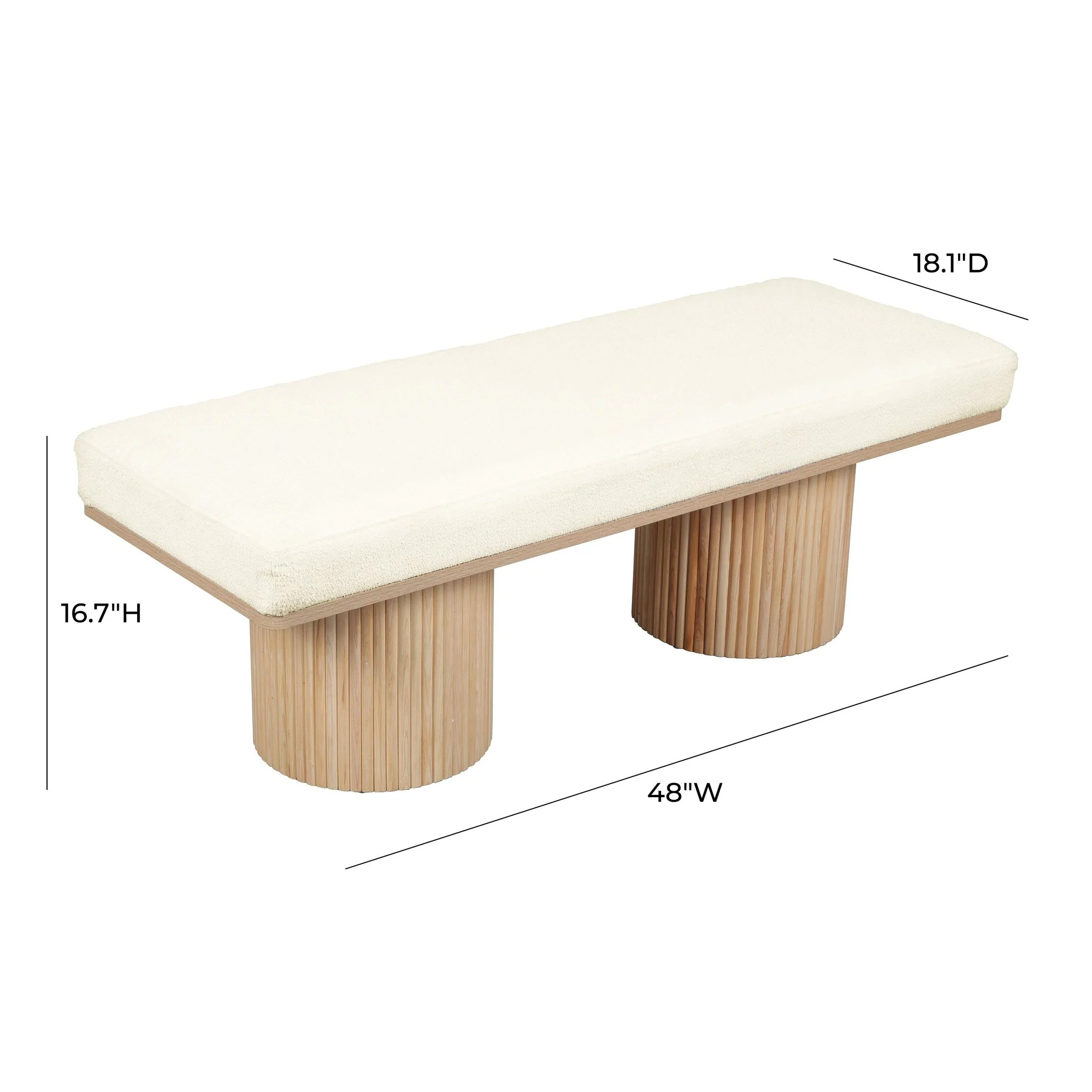 Sagano White Dyed-Yarn Bench - Image 7
