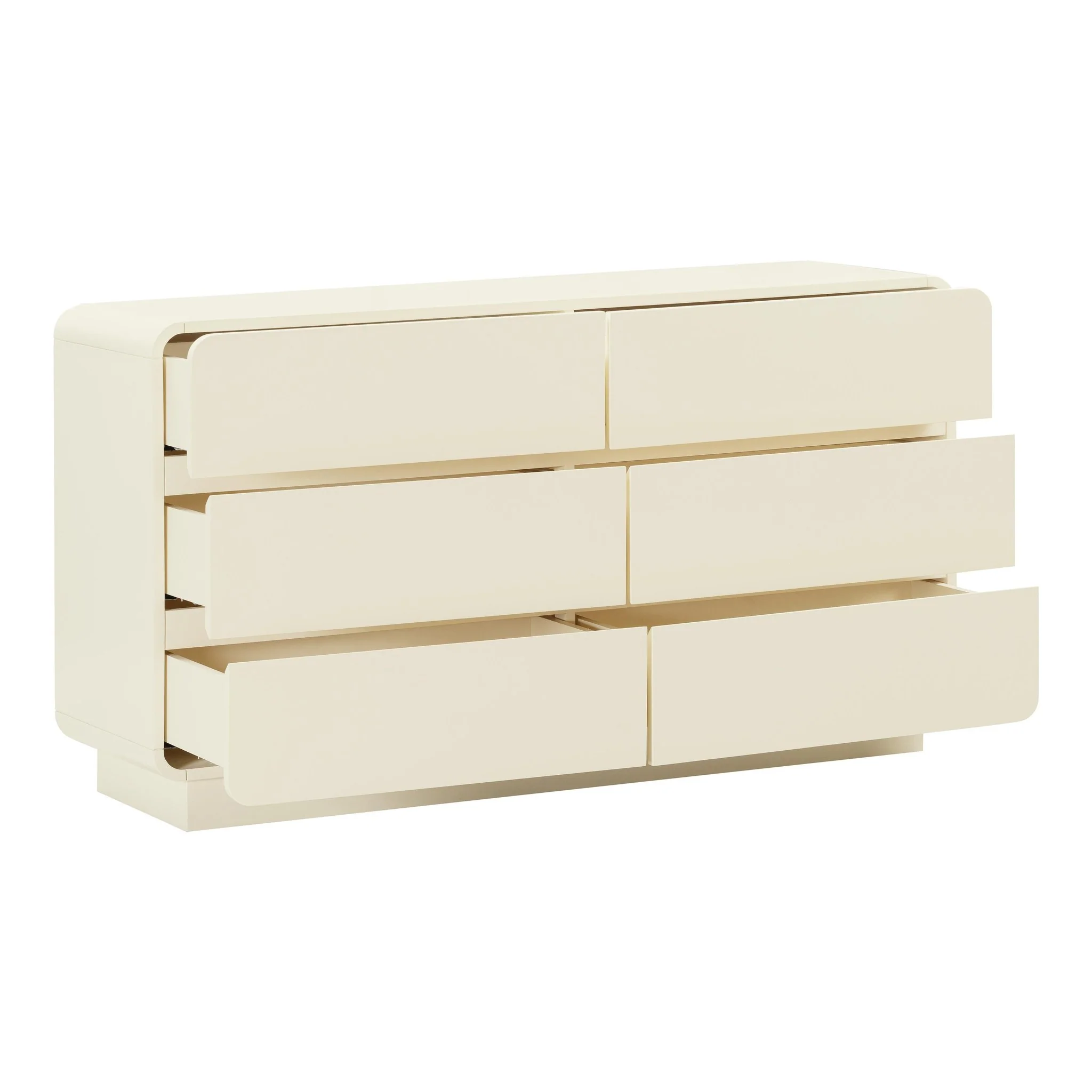 Sagura Cream 6-Drawer Dresser - Image 4