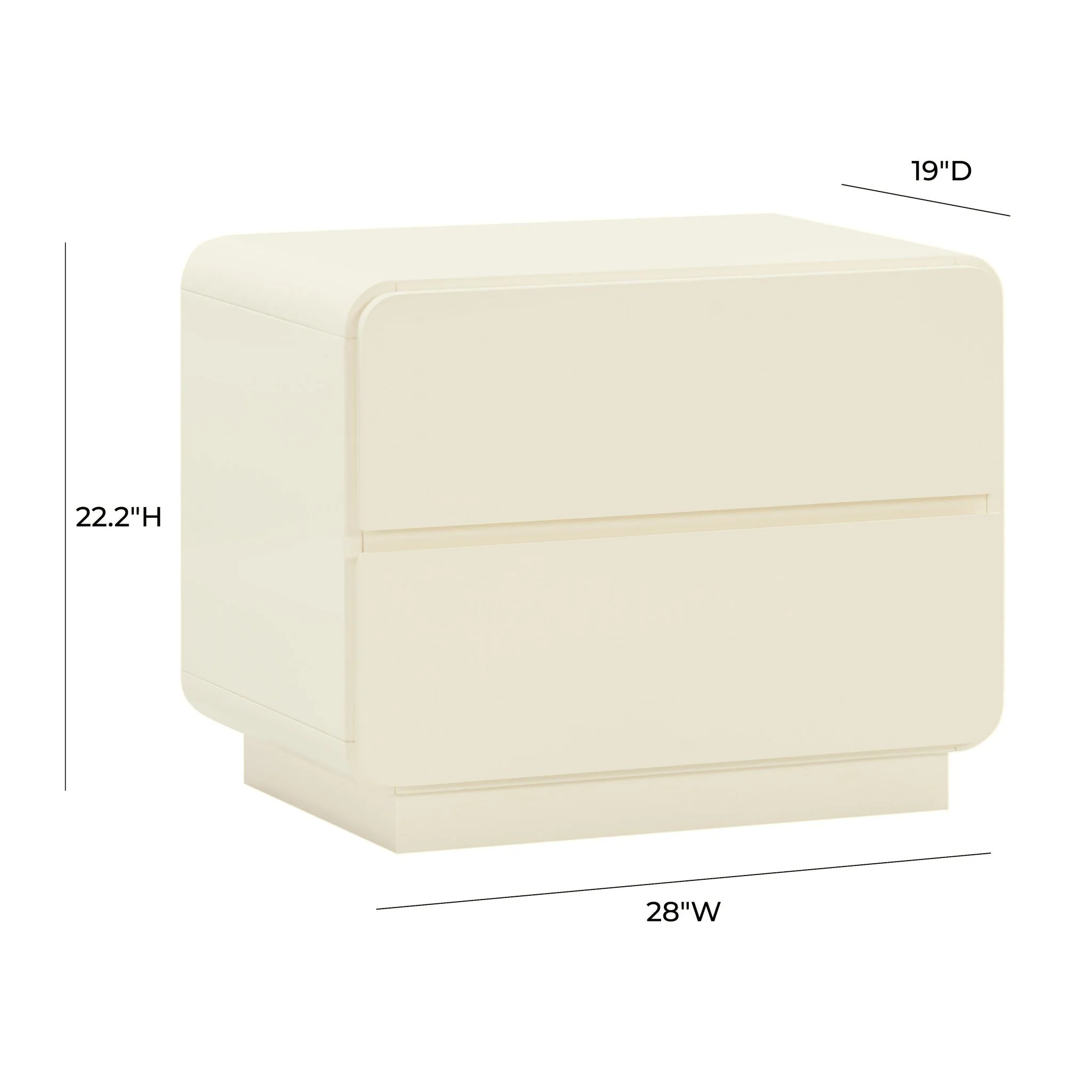 Sagura Cream Nightstand - Image 8