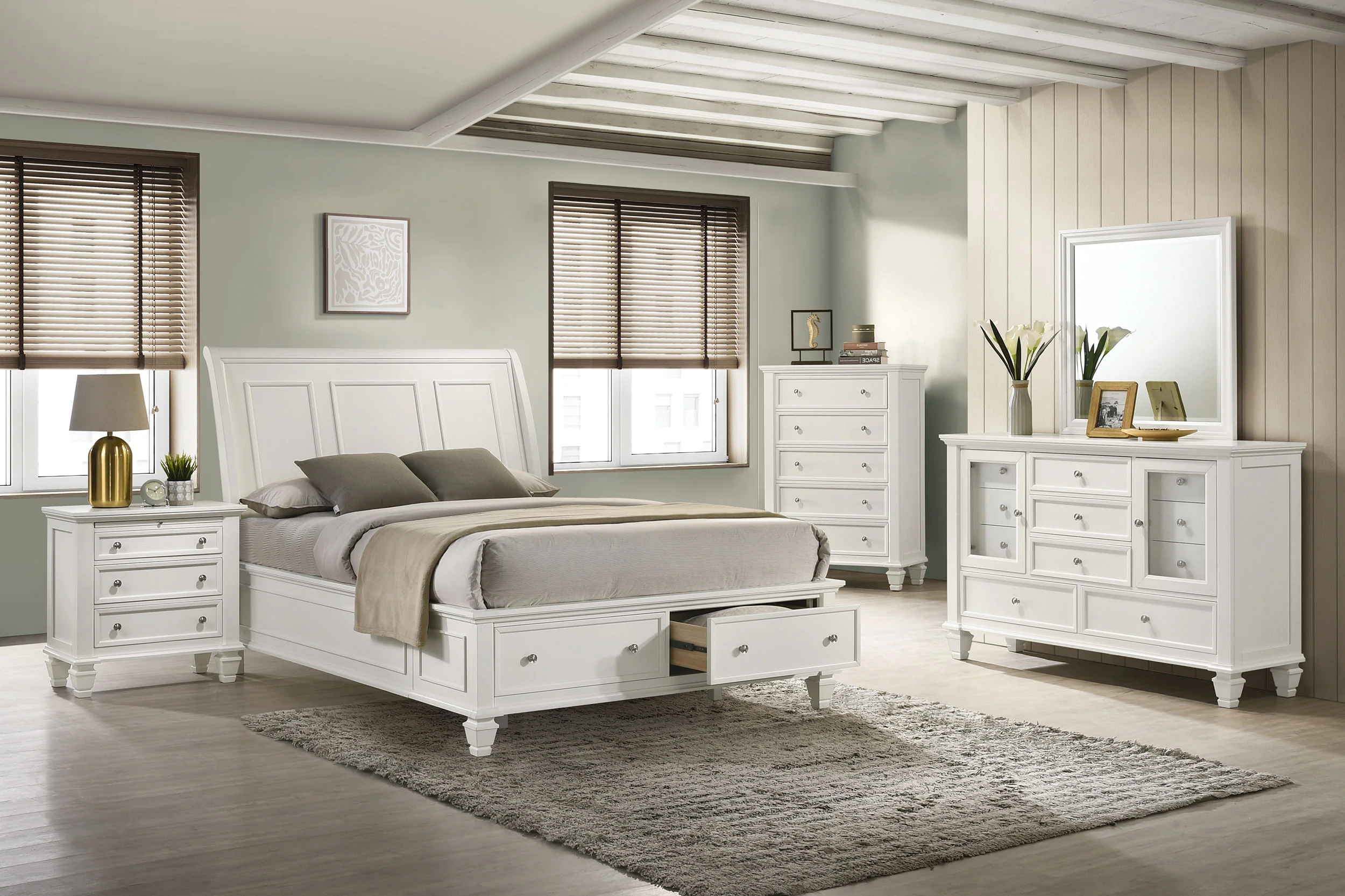 Sandy Beach Panel Platform Storage Bed - Image 7