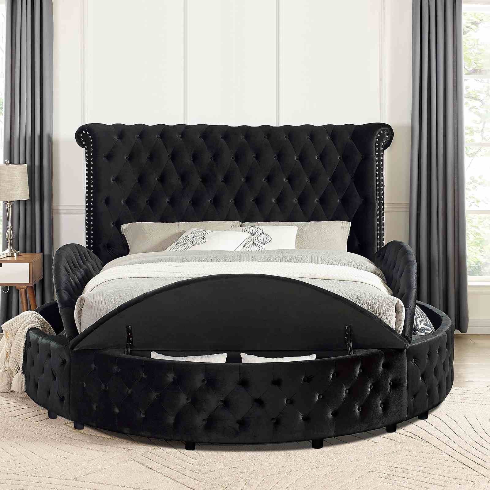 Sansom Queen Bed, Black - Image 3
