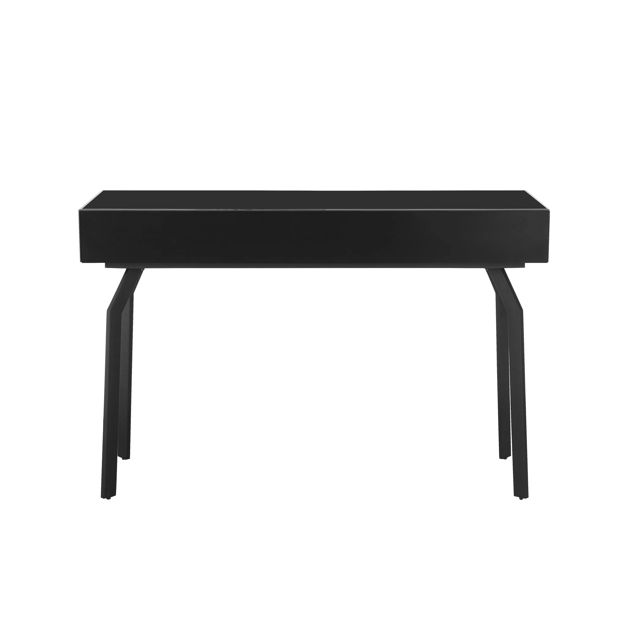 Santana Black Glass Desk Console Table - Image 4