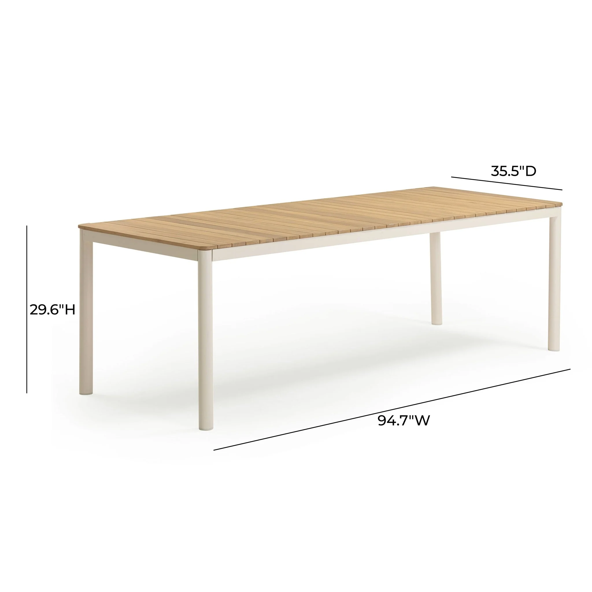 Sardinia Light Teak Outdoor Dining Table - Image 7