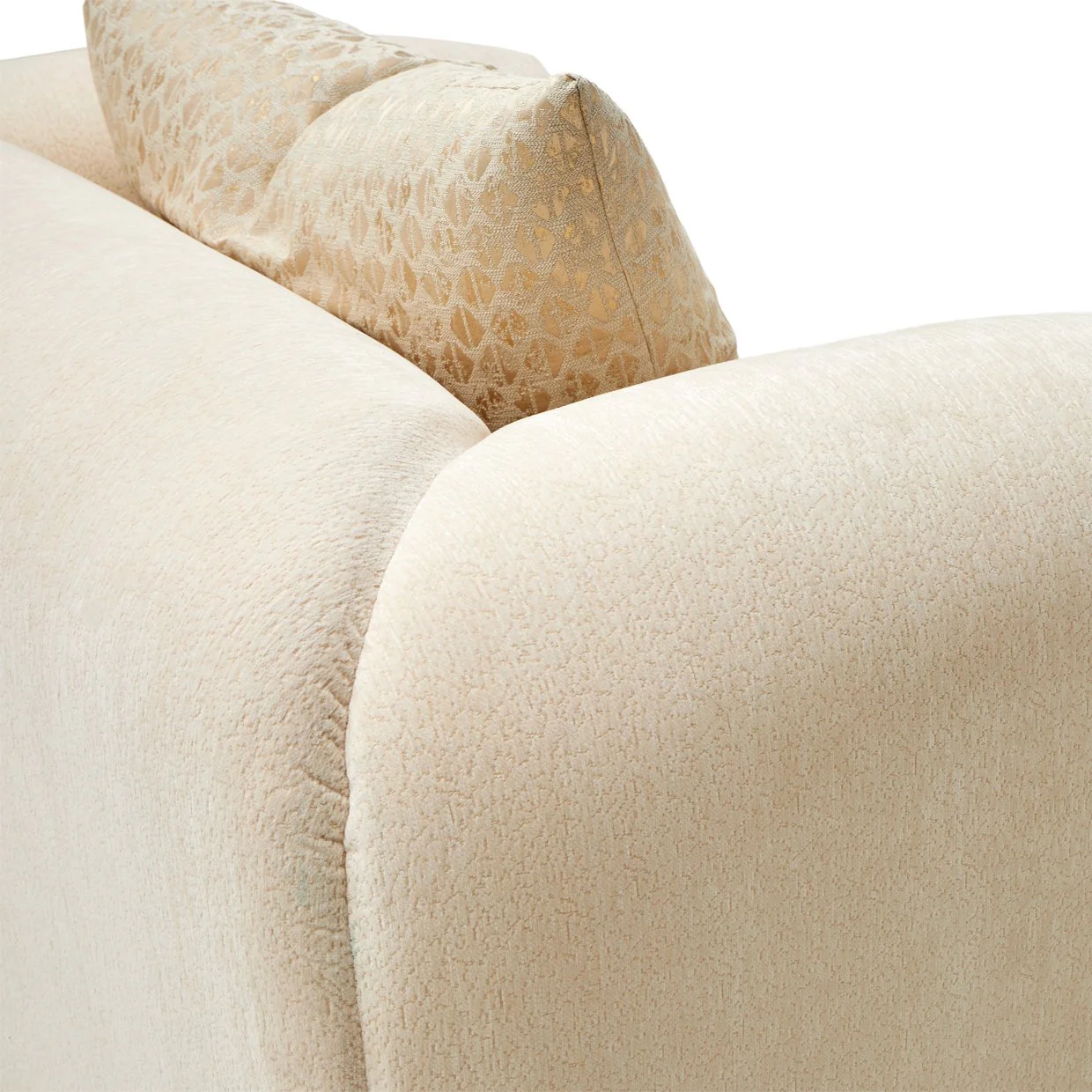 Sassani Accent Chair - Crepe/Gold - Image 13