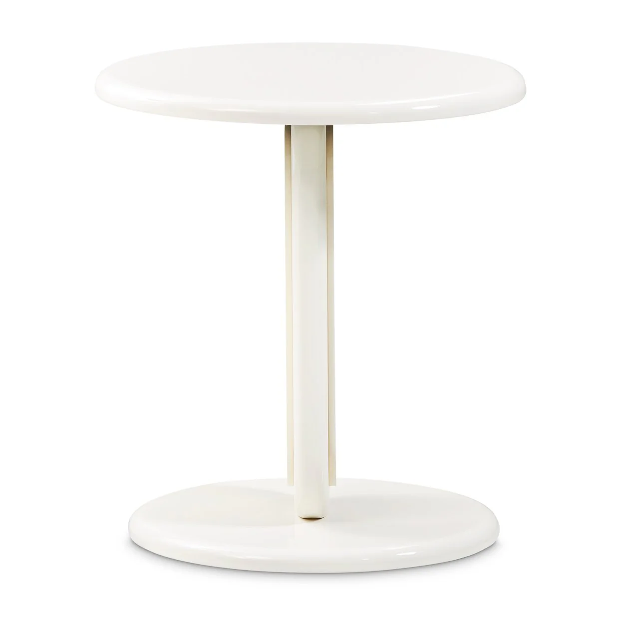 Sassani Accent Table - Pearl White/Gold - Image 2