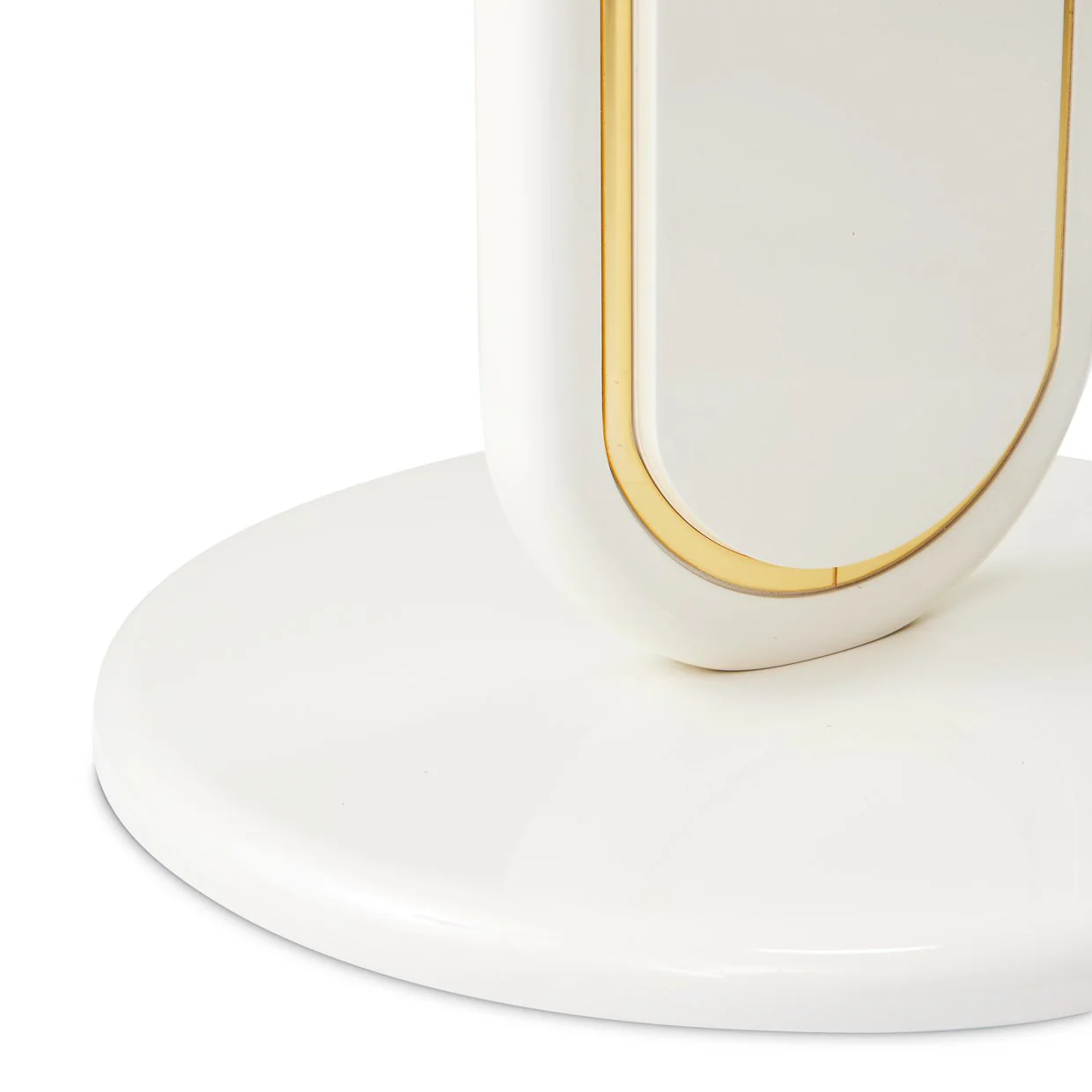 Sassani Accent Table - Pearl White/Gold - Image 4