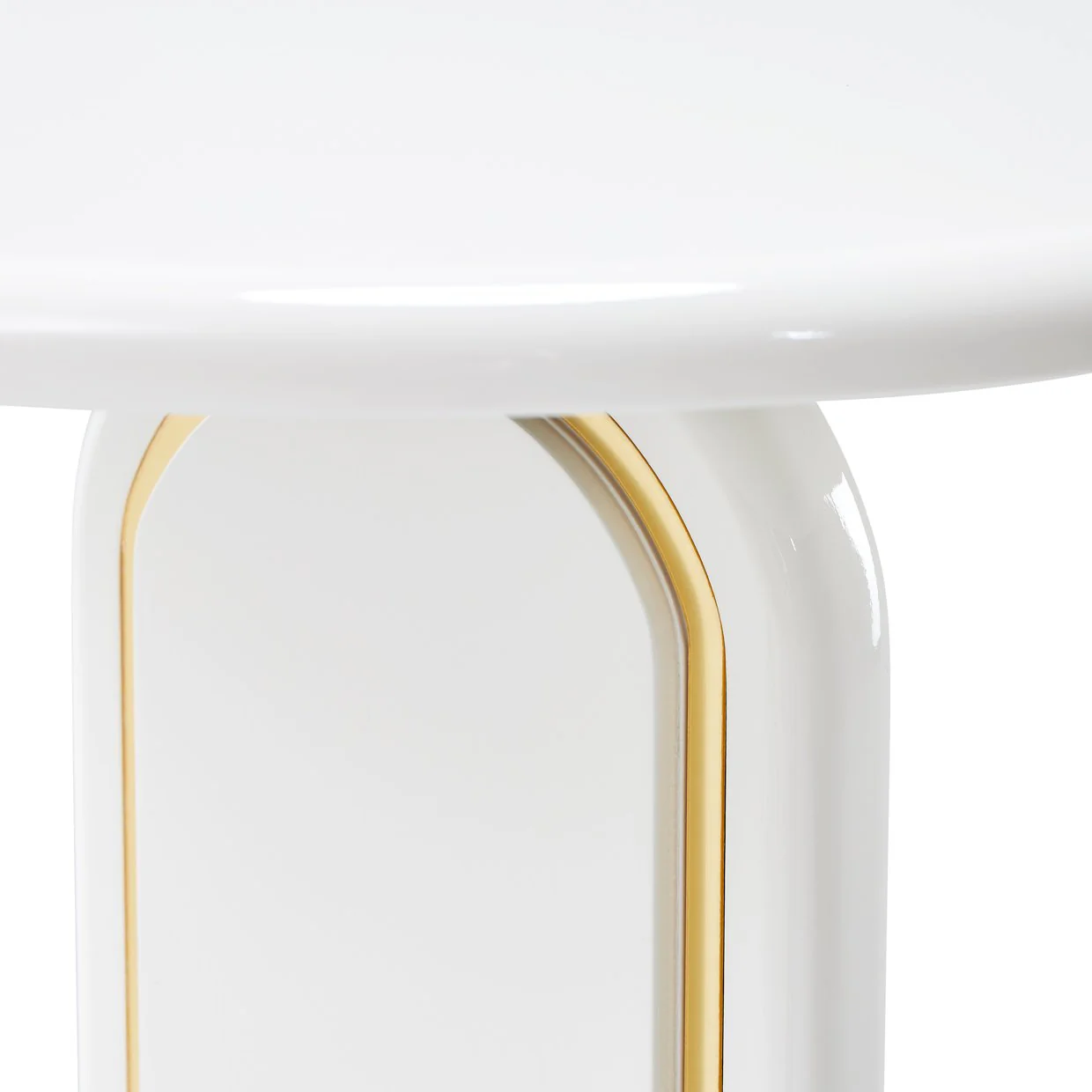 Sassani Accent Table - Pearl White/Gold - Image 6