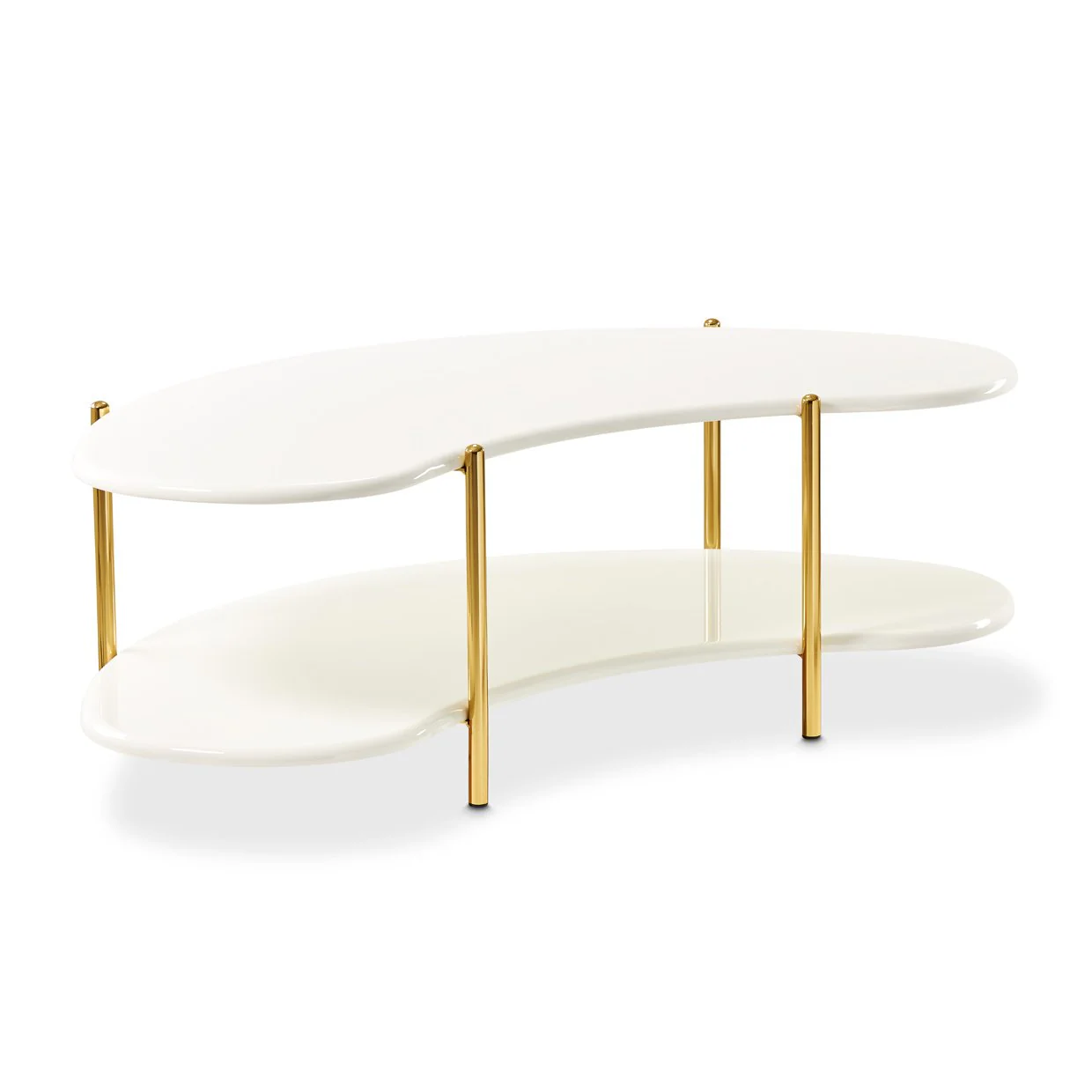 Sassani Cocktail Table - Pearl White/Gold - Image 12