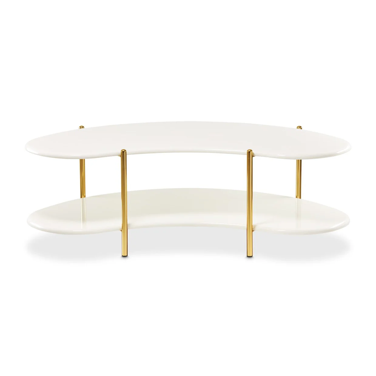Sassani Cocktail Table - Pearl White/Gold - Image 3