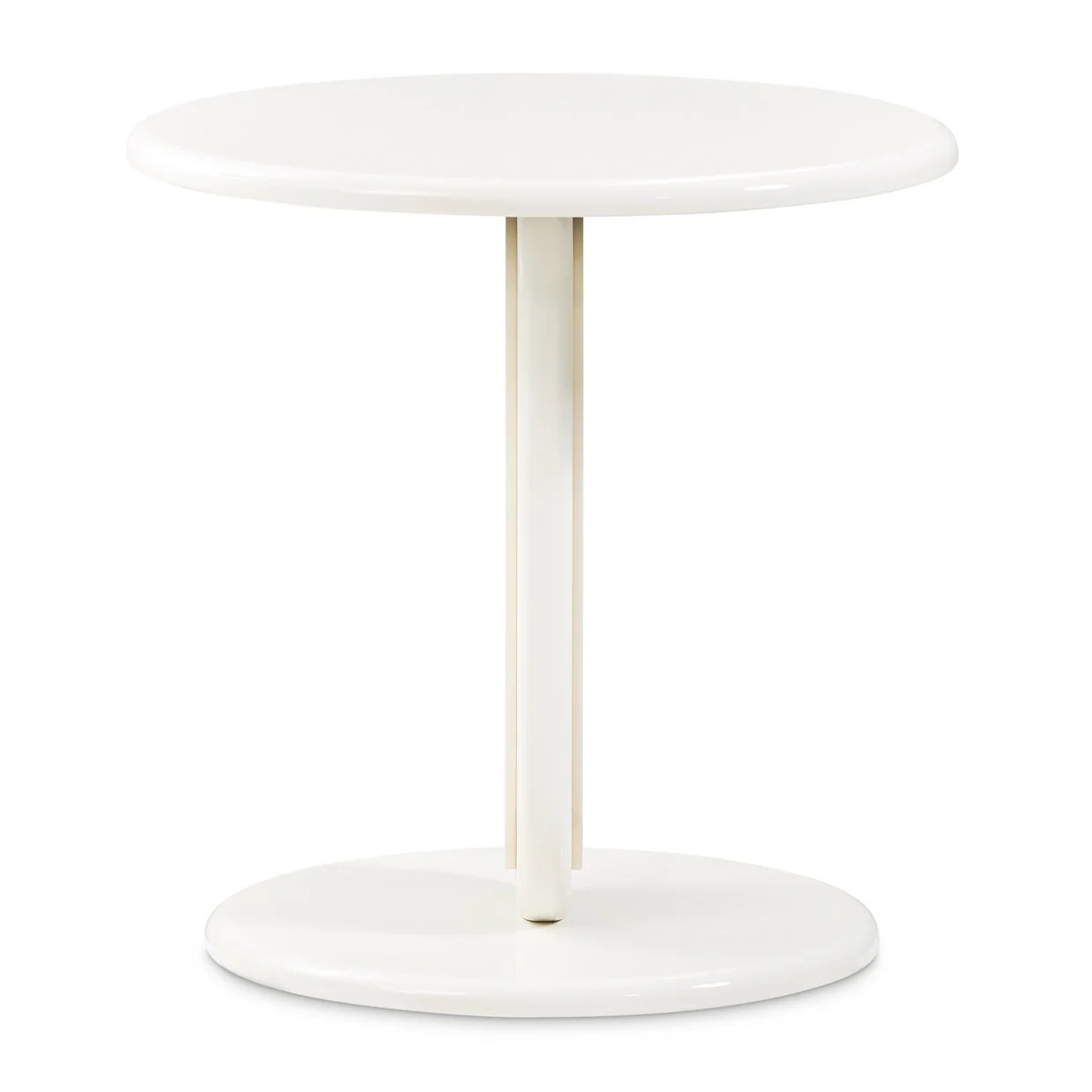 Sassani End Table - Pearl White/Gold - Image 2