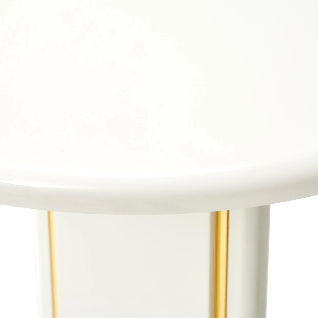 Sassani End Table - Pearl White/Gold - Image 5
