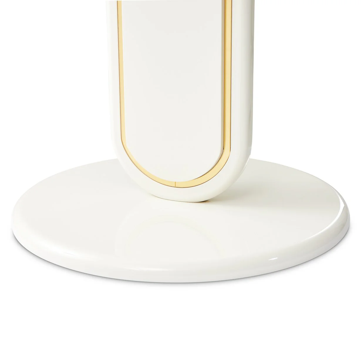 Sassani End Table - Pearl White/Gold - Image 6