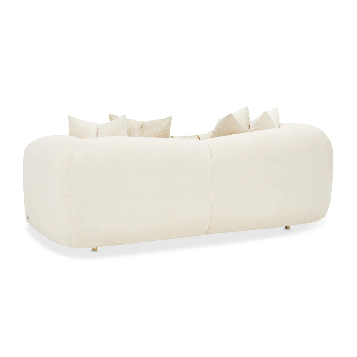 Sassani Loveseat - Crepe/Gold - Image 6