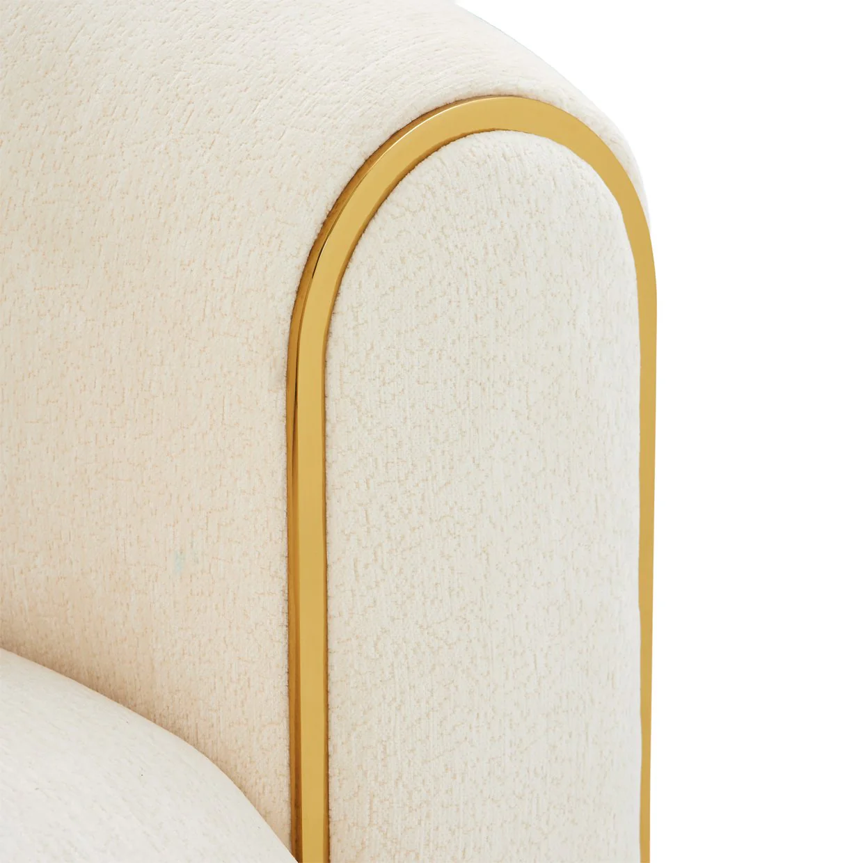 Sassani Loveseat - Crepe/Gold - Image 9