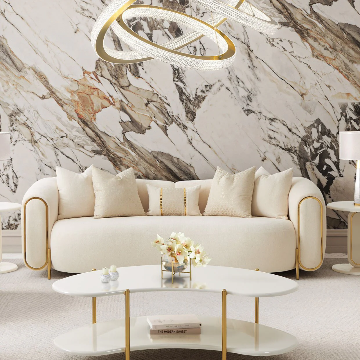Sassani Sofa - Crepe/Gold - Image 18