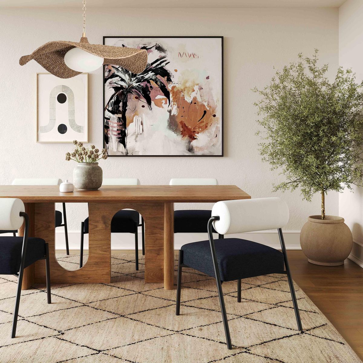 Satra Walnut Rectangular Dining Table - Image 2