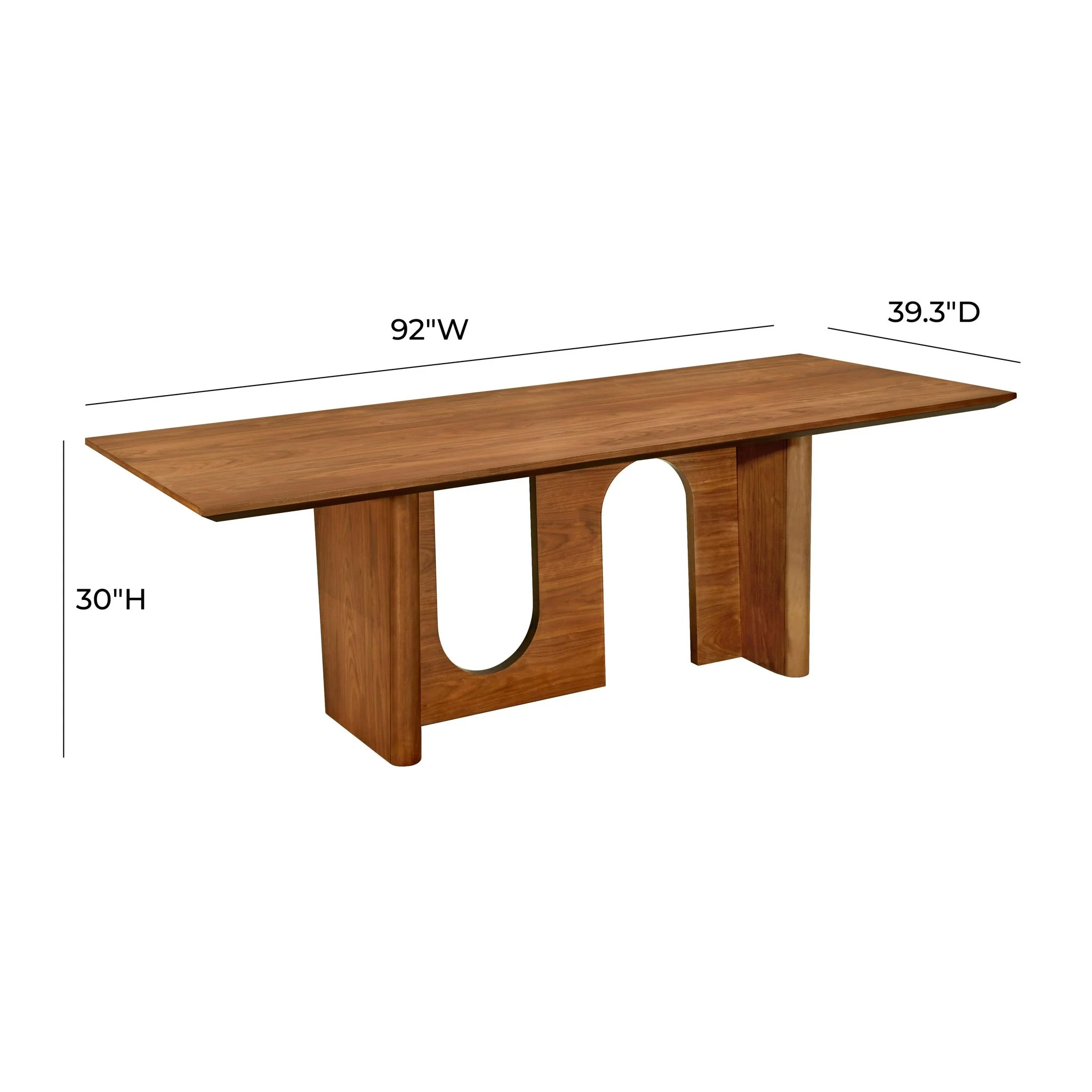 Satra Walnut Rectangular Dining Table - Image 6