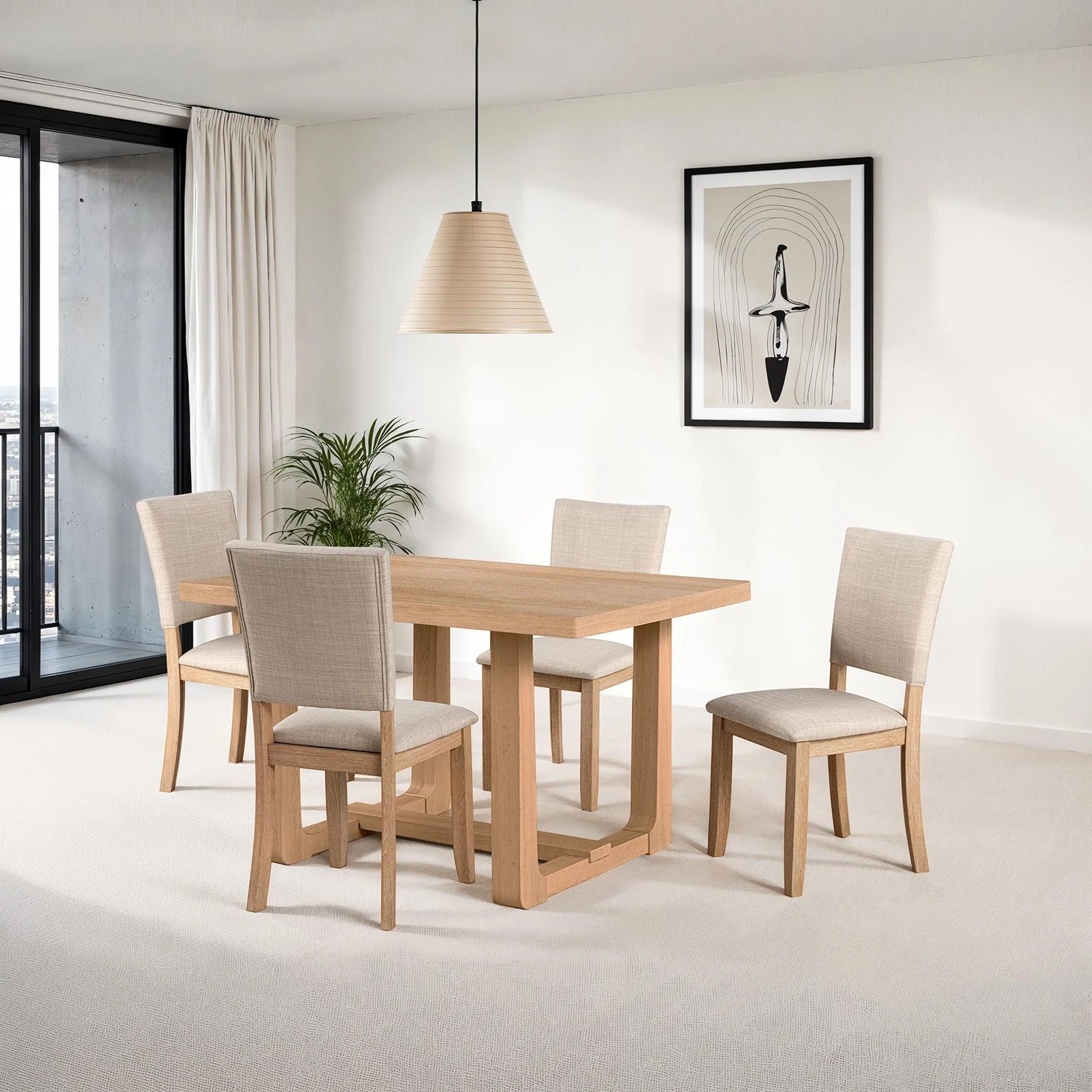 Sauro Side Chair (4/CTN), Natural - Image 2