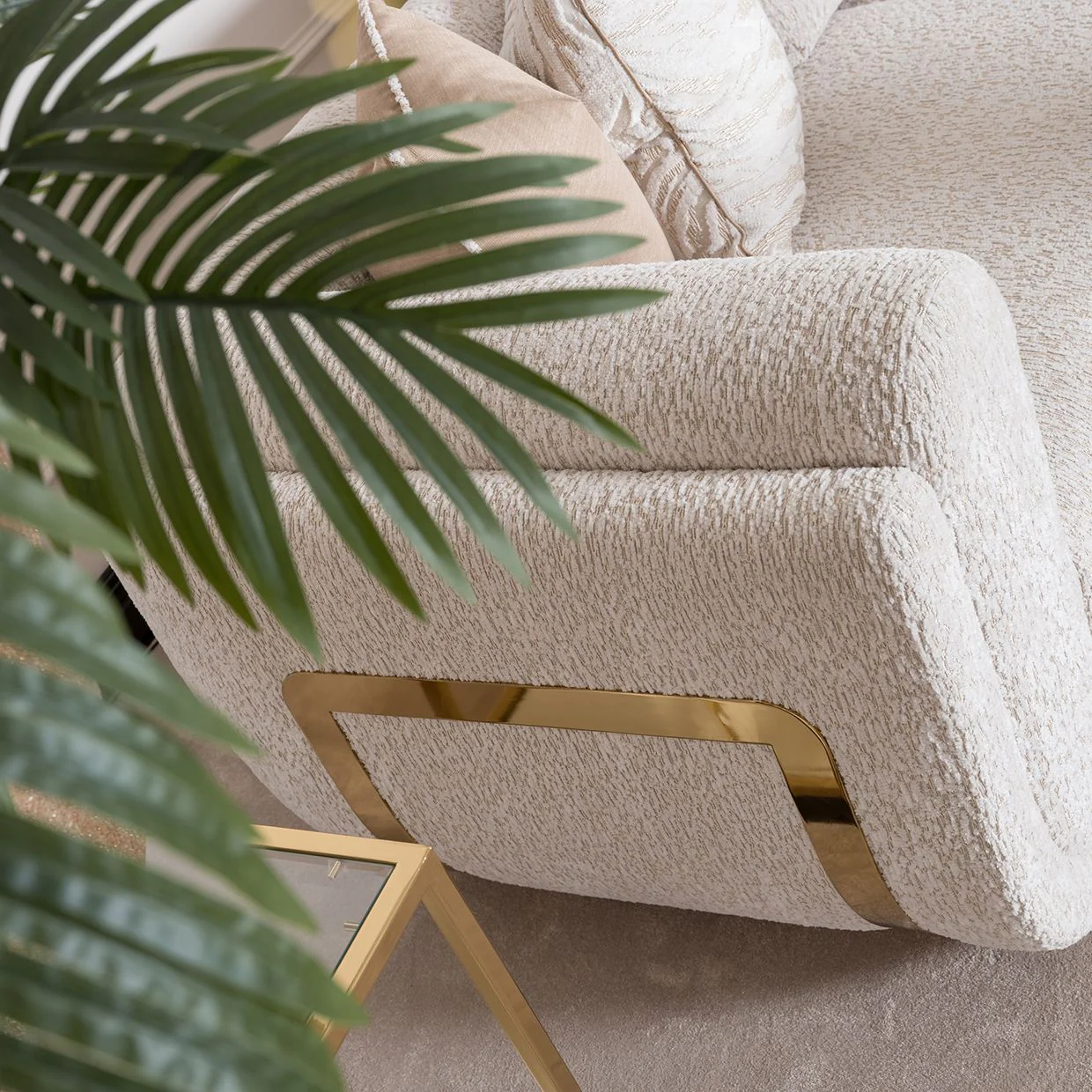 Savannah Breeze Mansion Sofa - Cashmere/Bright Gold - Image 5