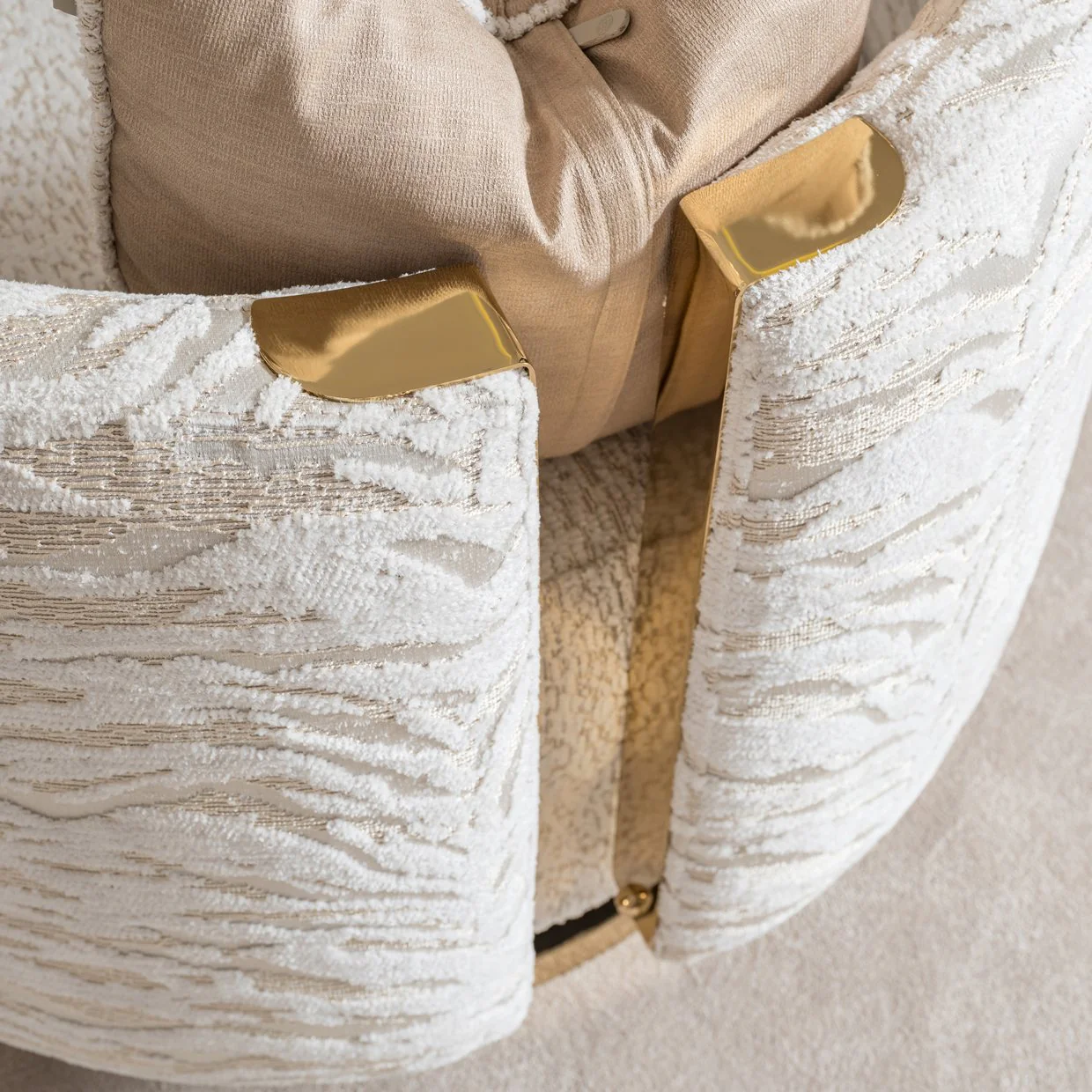Savannah Breeze Swivel Chair - Cashmere/Bright Gold - Image 4