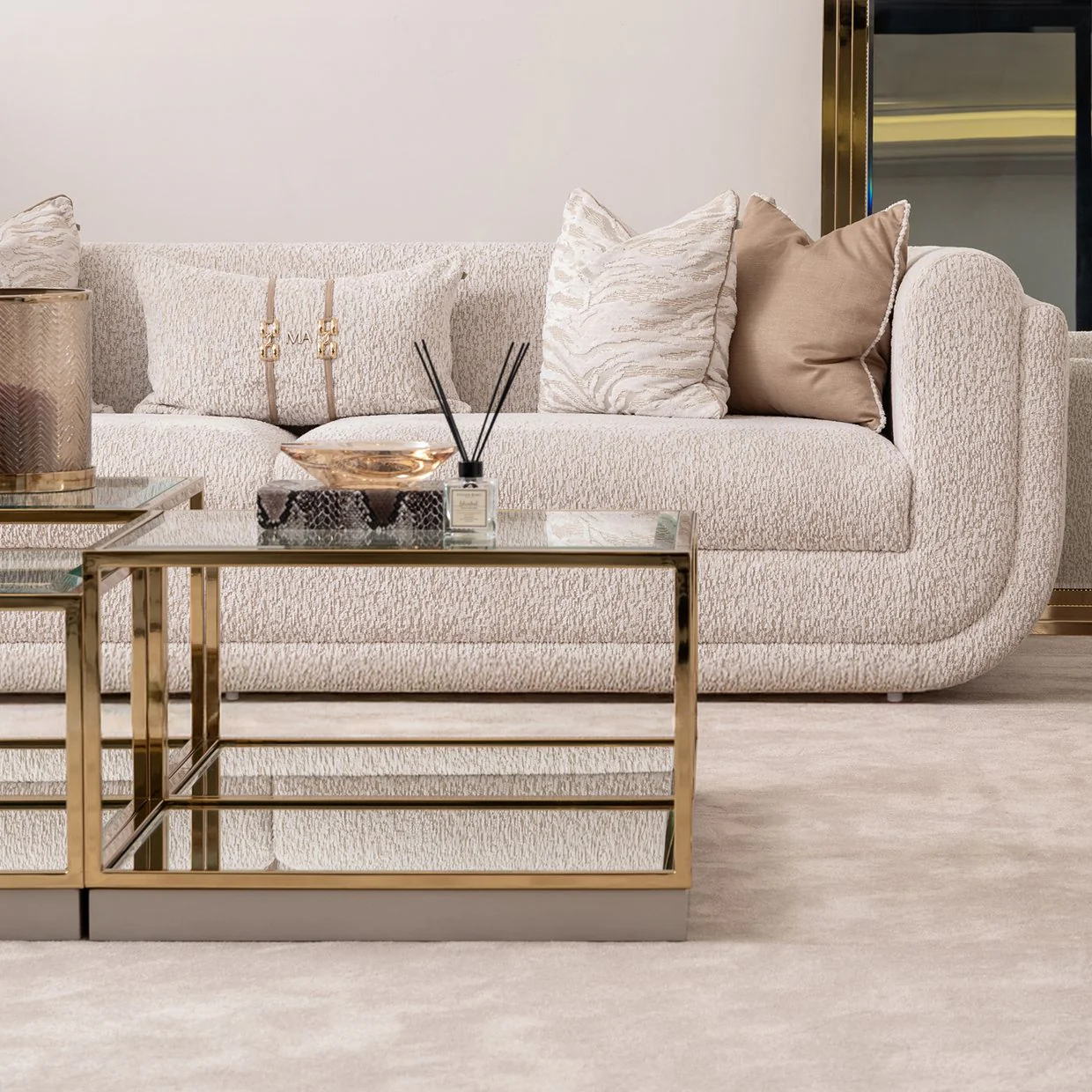 Savannah Breeze Tall Cocktail Table, Set of 2 - Bright Gold - Image 4
