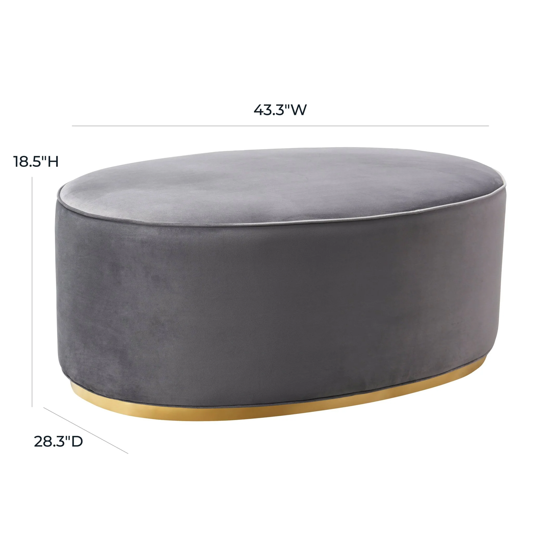 Scarlett Grey Ottoman - Image 4