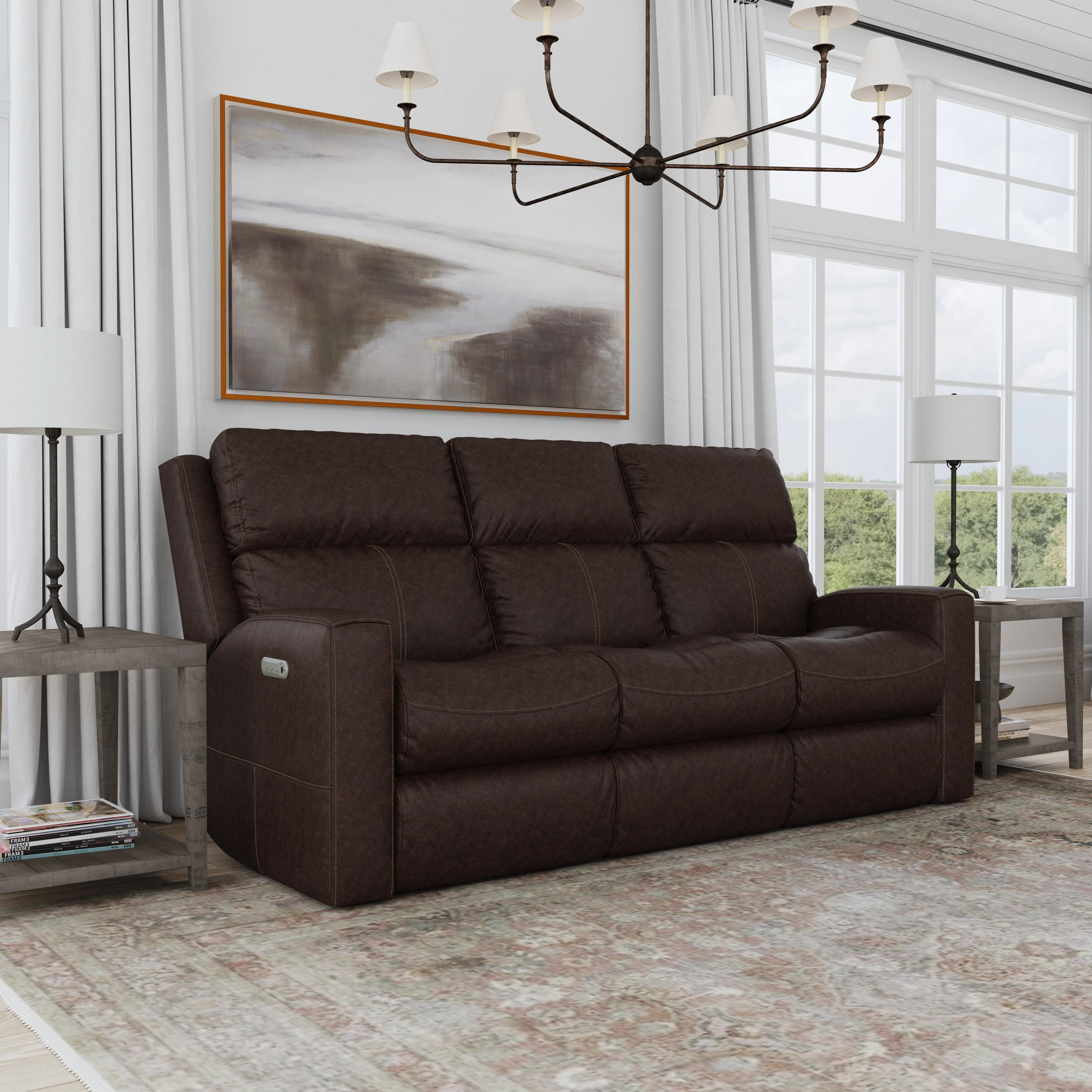 Score B3805-62L Power Reclining Sofa with Power Headrests & Lumbar - Image 2
