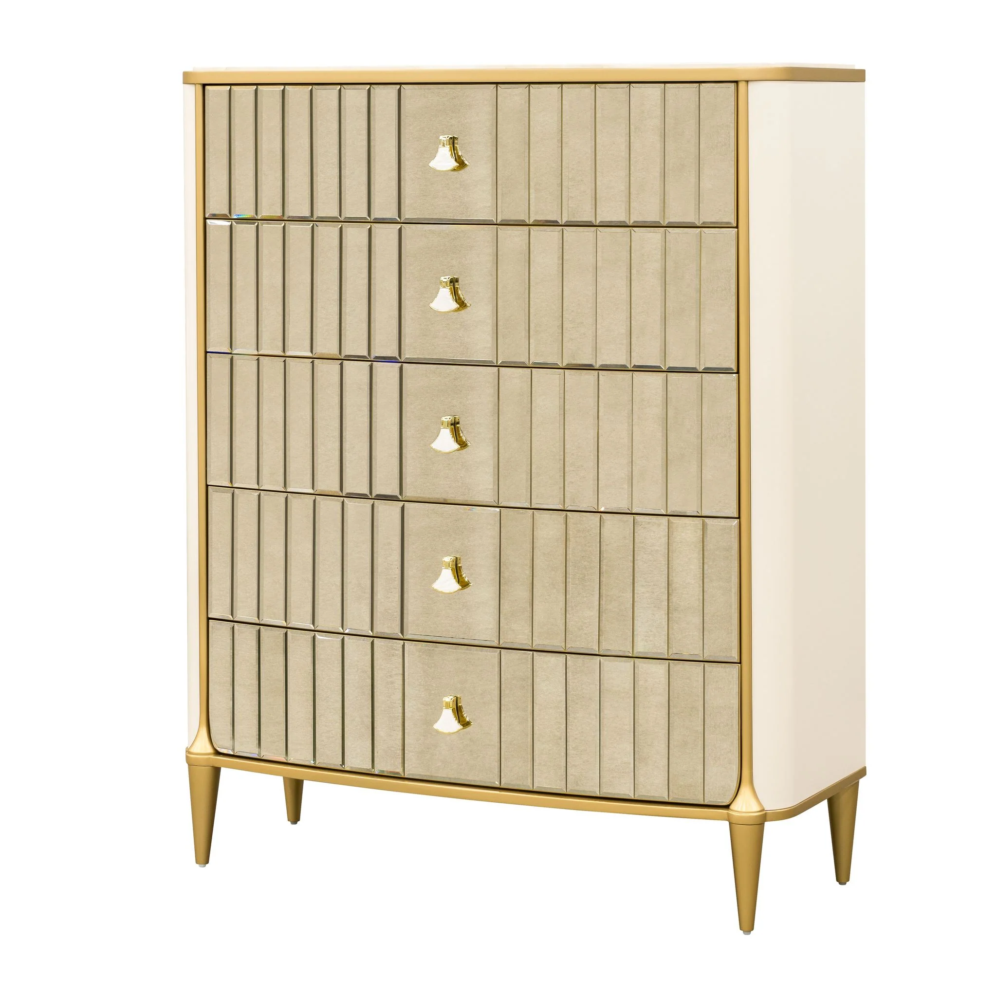 Scotts Square 5-Drawer Chest - Light Champagne - Image 7