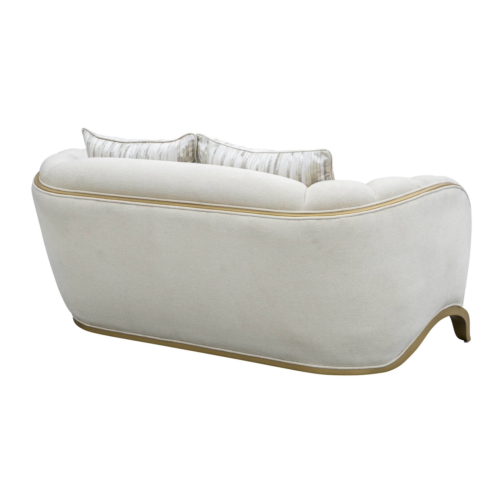 Scotts Square Loveseat - Cornsilk/Light Champagne - Image 4