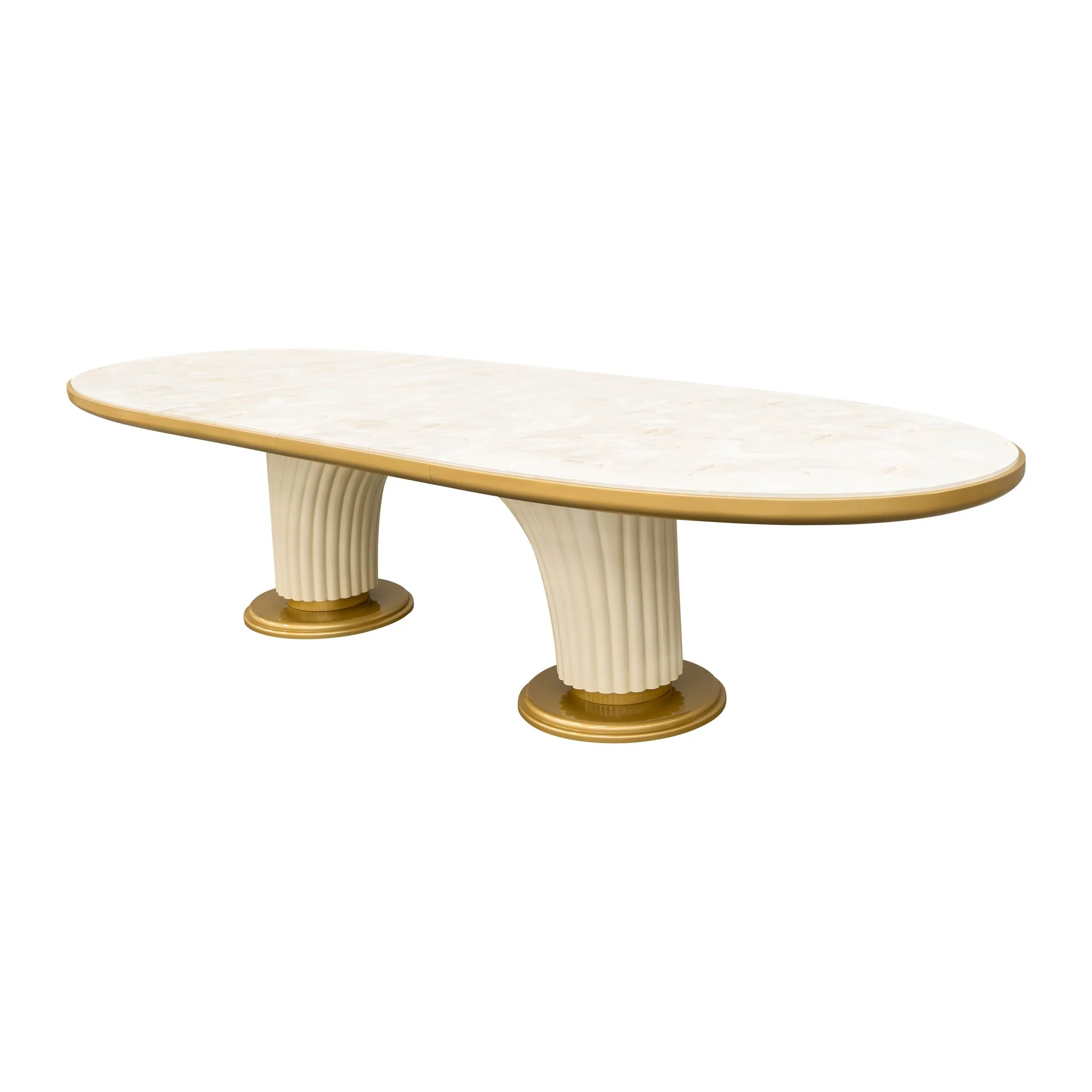 Scotts Square Oval Dining Table - Light Champagne - Image 2