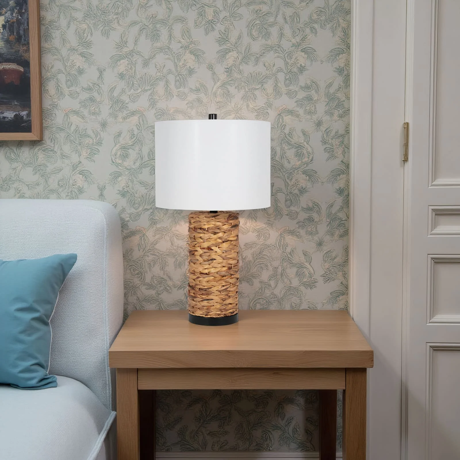 Seagrass 26" Pillar Table Lamp, Natural - Image 12