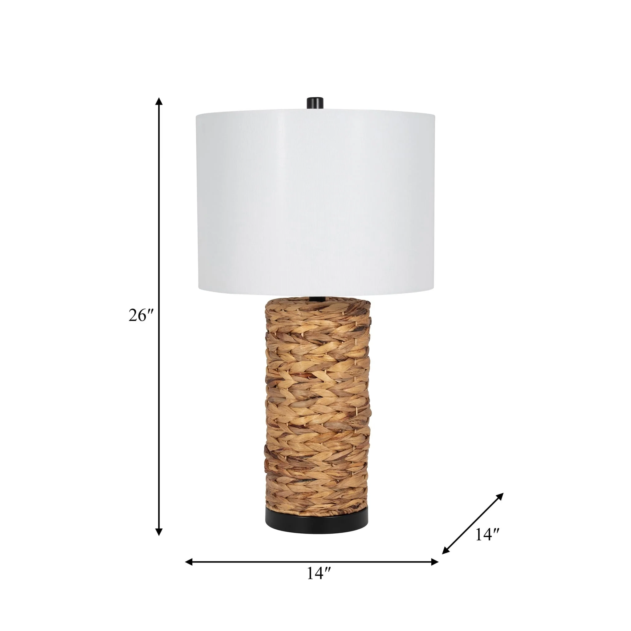 Seagrass 26" Pillar Table Lamp, Natural - Image 9