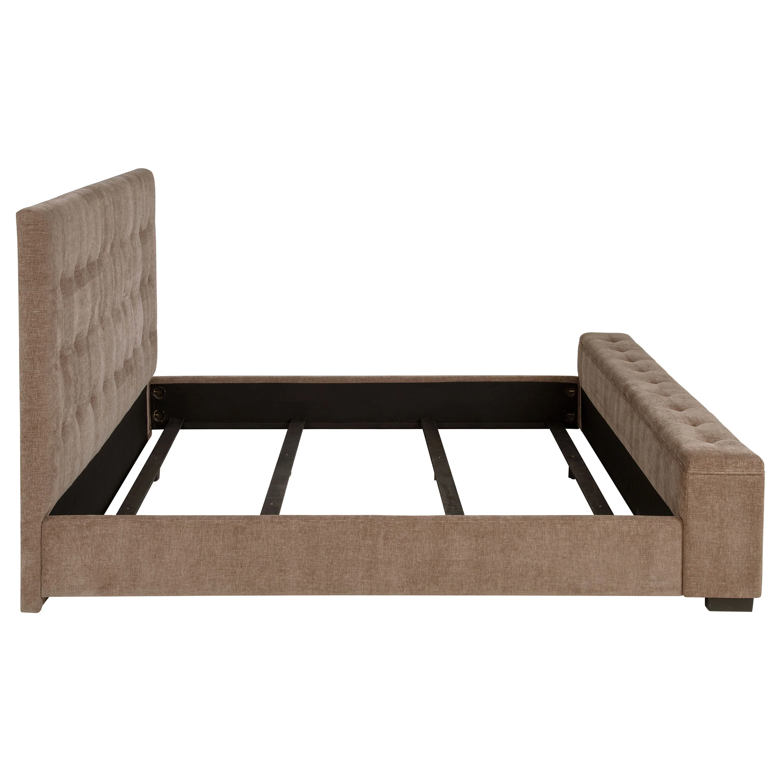 Senna Panel Bed with Bluetooth Speaker and Flame Visualizer - Image 6
