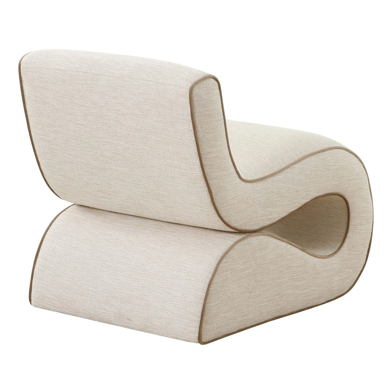 Senna Cream Basketweave Accent Chair - Image 3