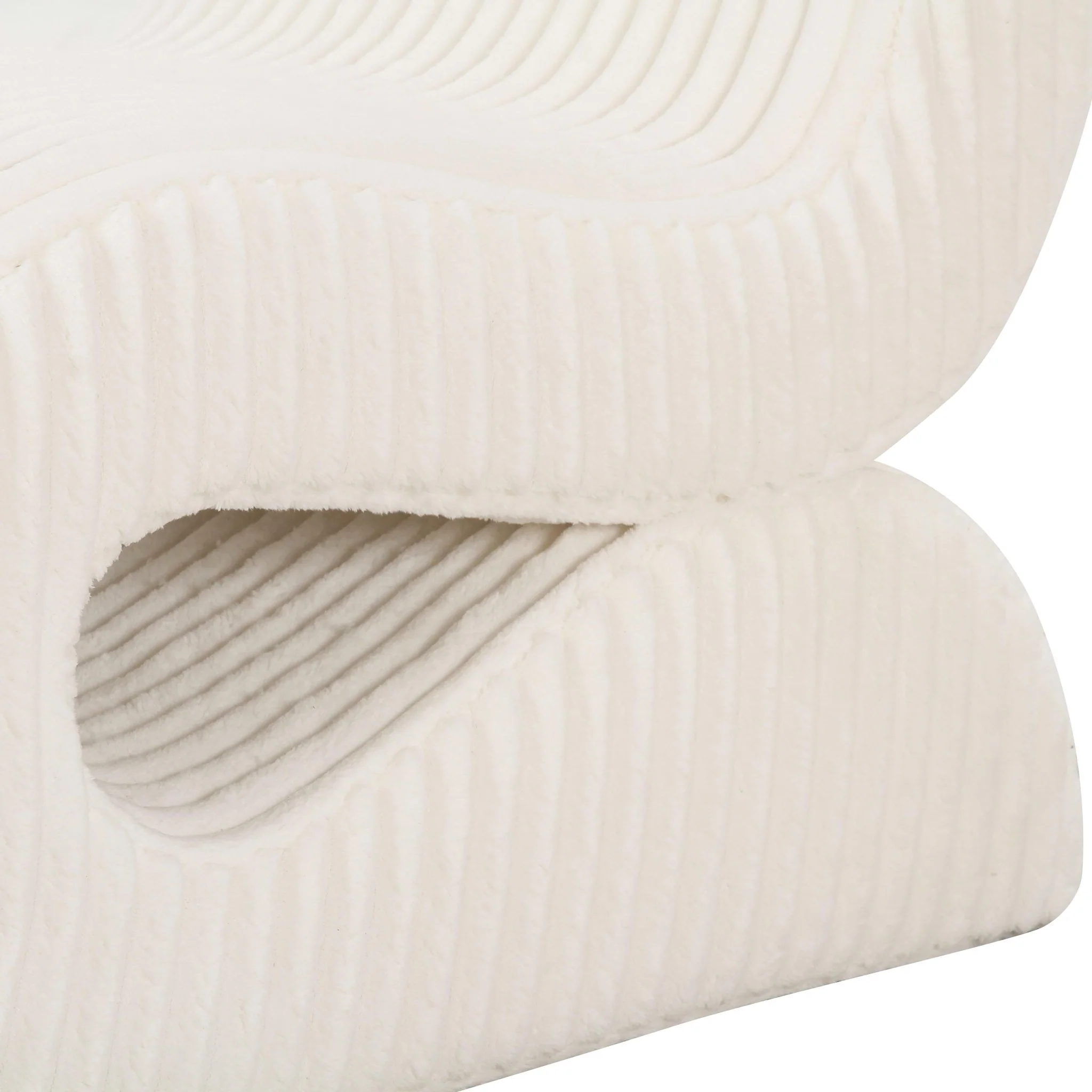 Senna Cream Oversized Corduroy Accent Chair - Image 5