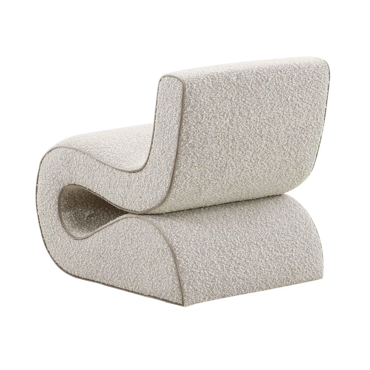 Senna Speckled Grey Boucle Accent Chair - Image 4