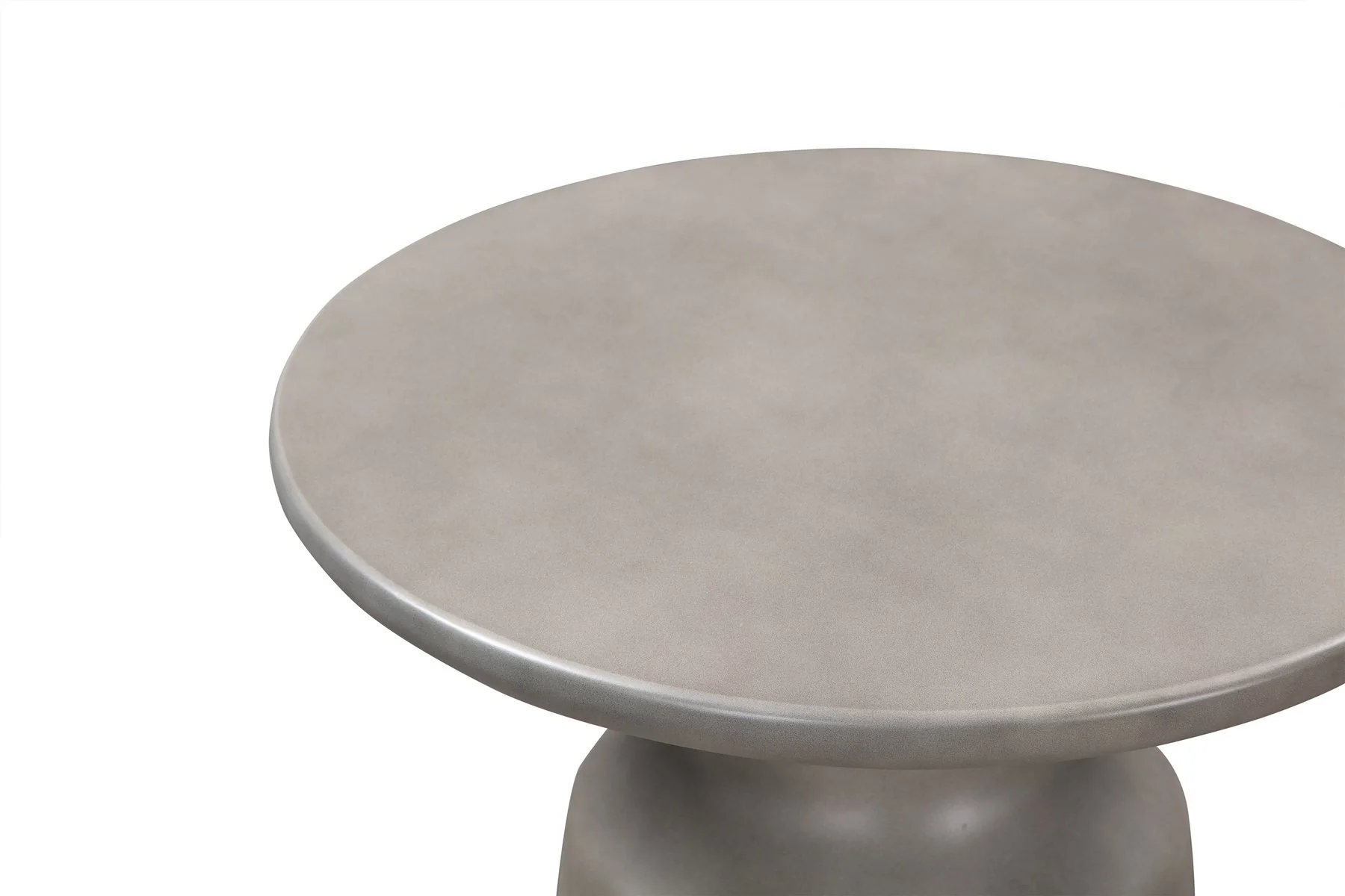 Sephie Round Pedestal Coffee Table in Gray Concrete - Image 3