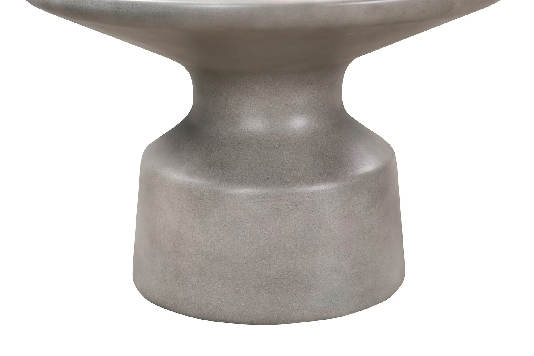 Sephie Round Pedestal Coffee Table in Gray Concrete - Image 4